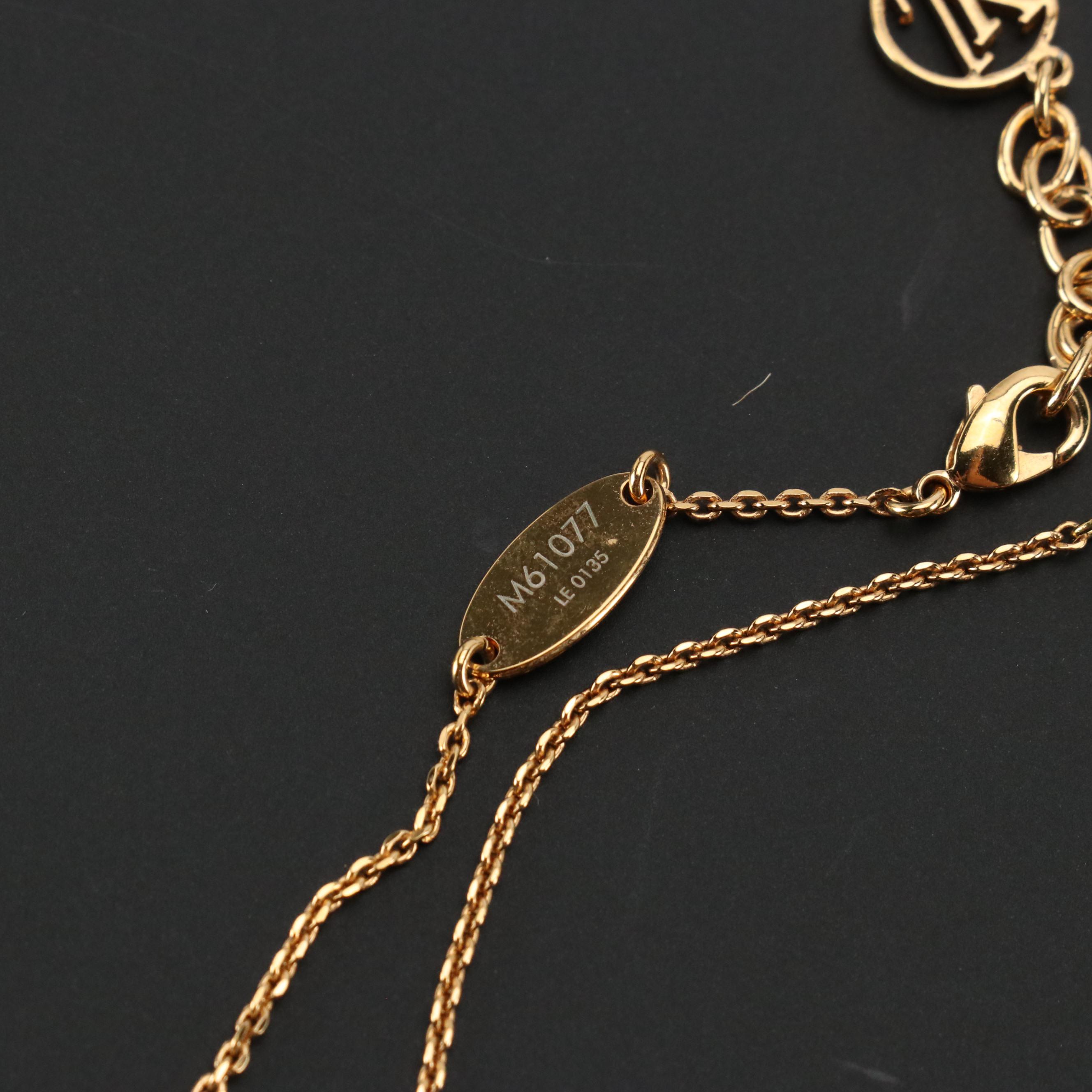 Louis Vuitton LV & Me "V" Charm Pendant Necklace