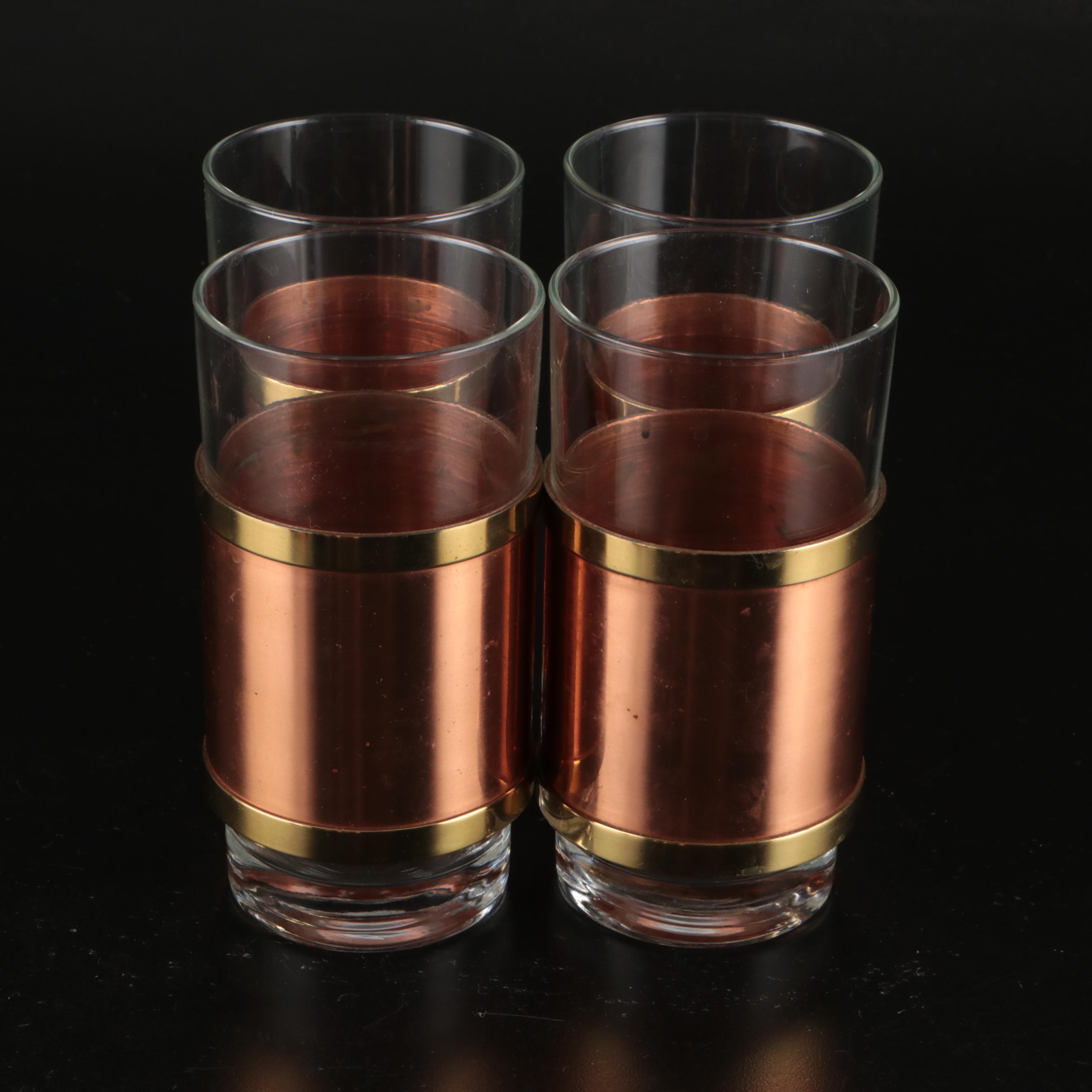 Tumblers with Copper Overlay with Other Barware and and Accessories