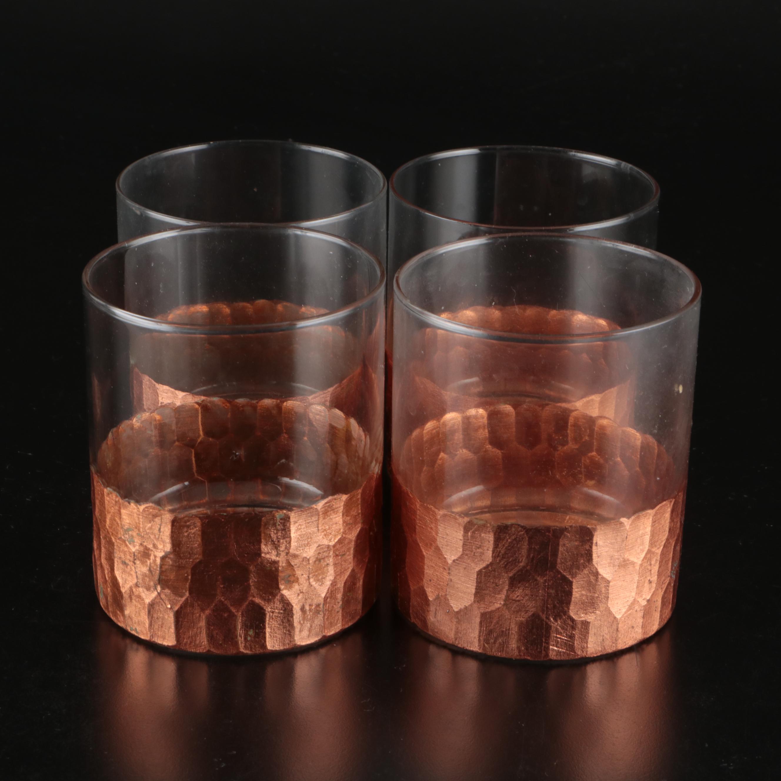 Tumblers with Copper Overlay with Other Barware and and Accessories