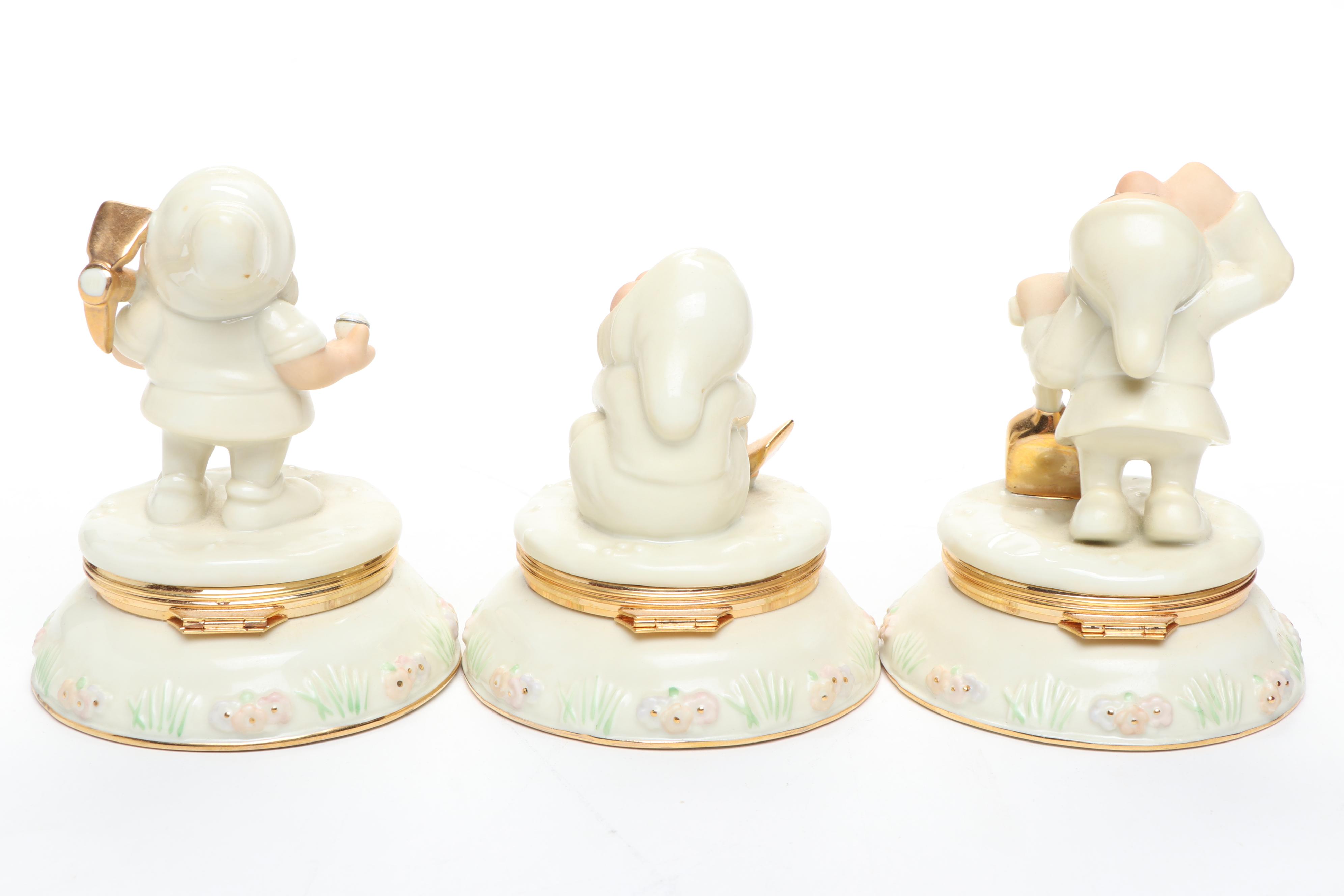 Lenox Disney Showcase "Snow White" and "The Prince Charming" Boxes with Dwarfs