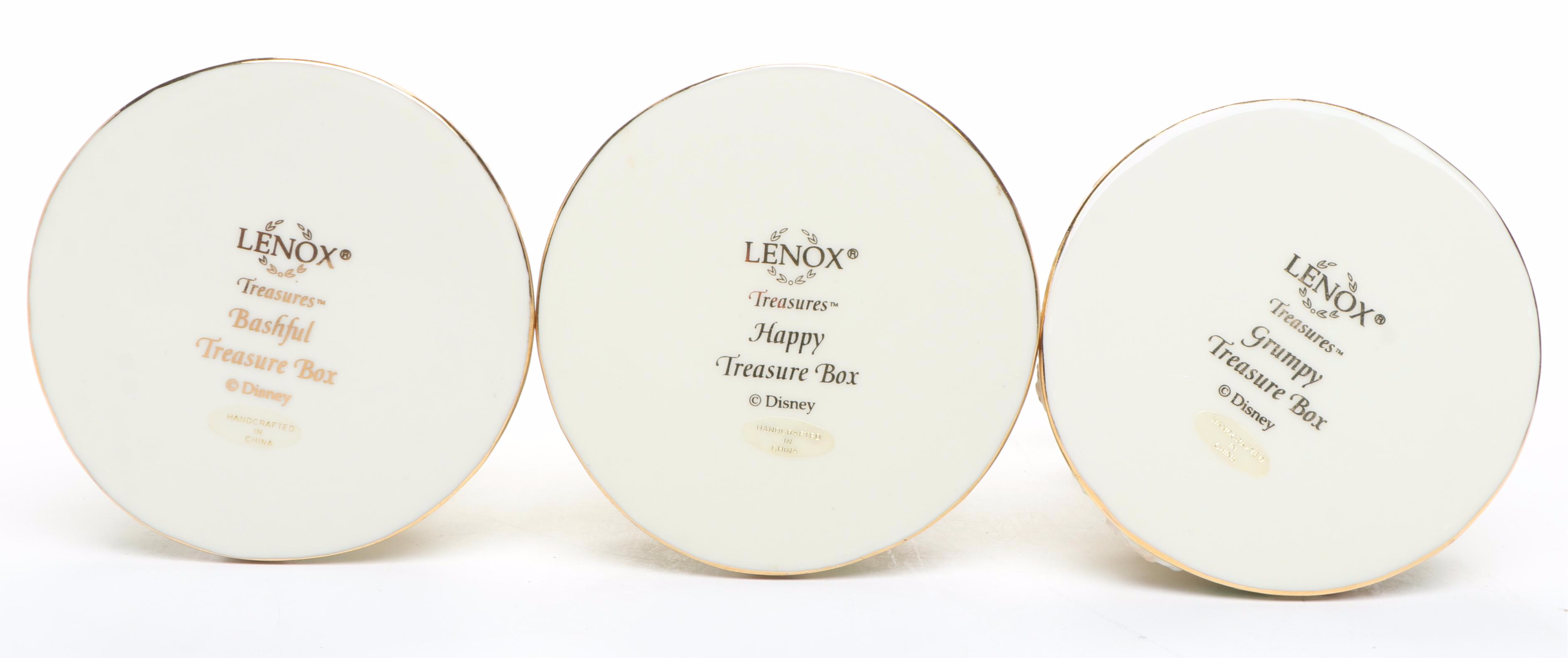 Lenox Disney Showcase "Snow White" and "The Prince Charming" Boxes with Dwarfs