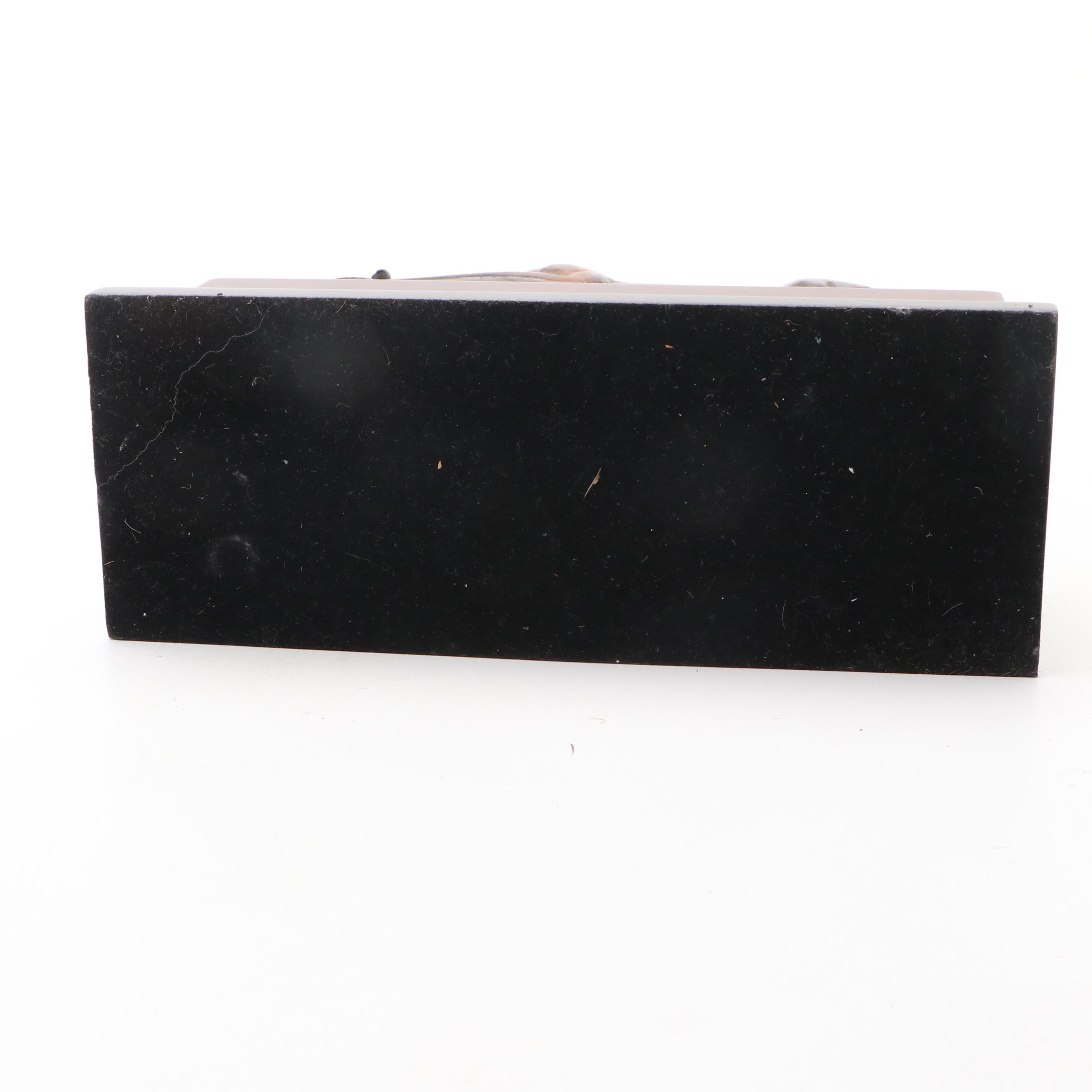 Marbleized Brass Wall Street Bull Replica Figure