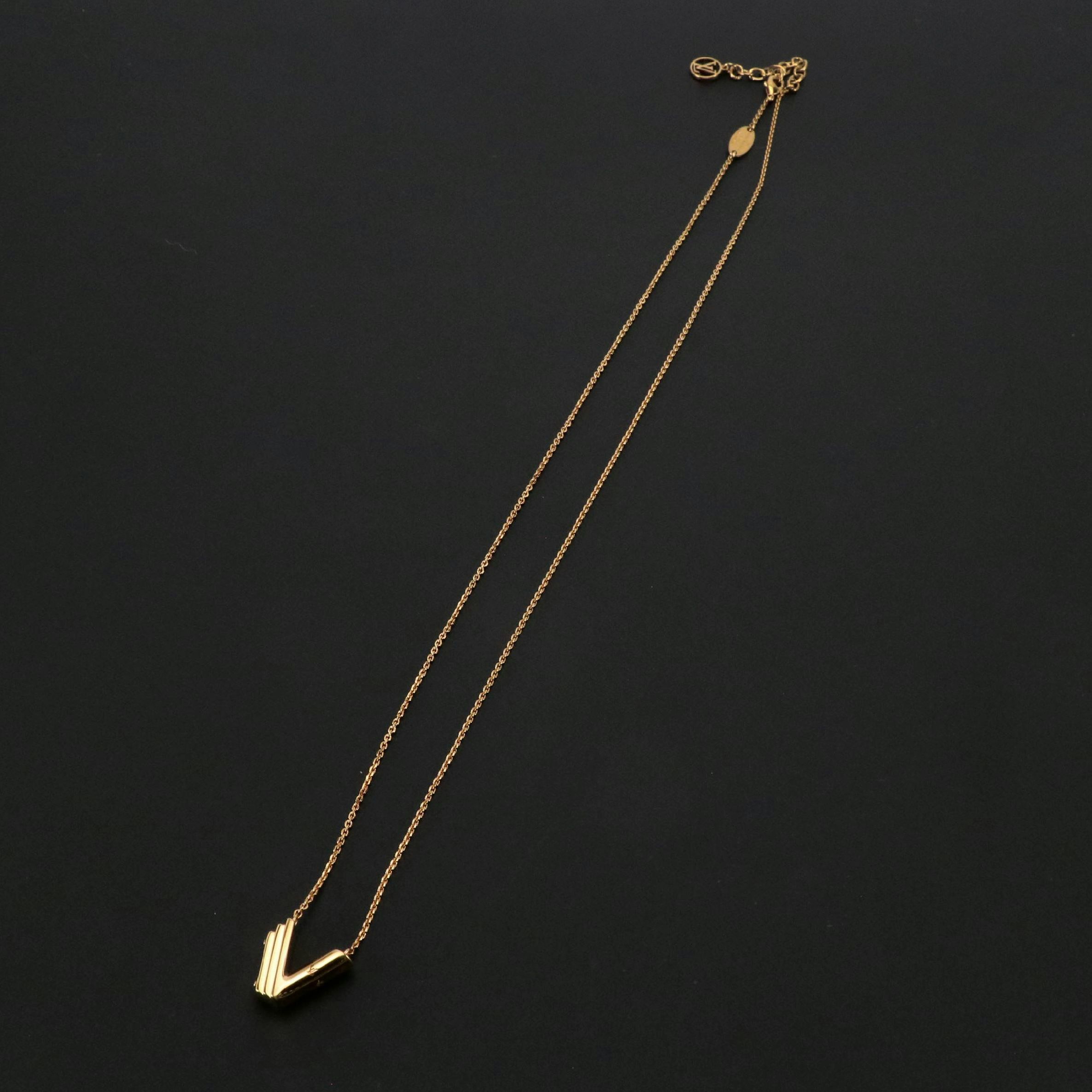 Louis Vuitton LV & Me "V" Charm Pendant Necklace