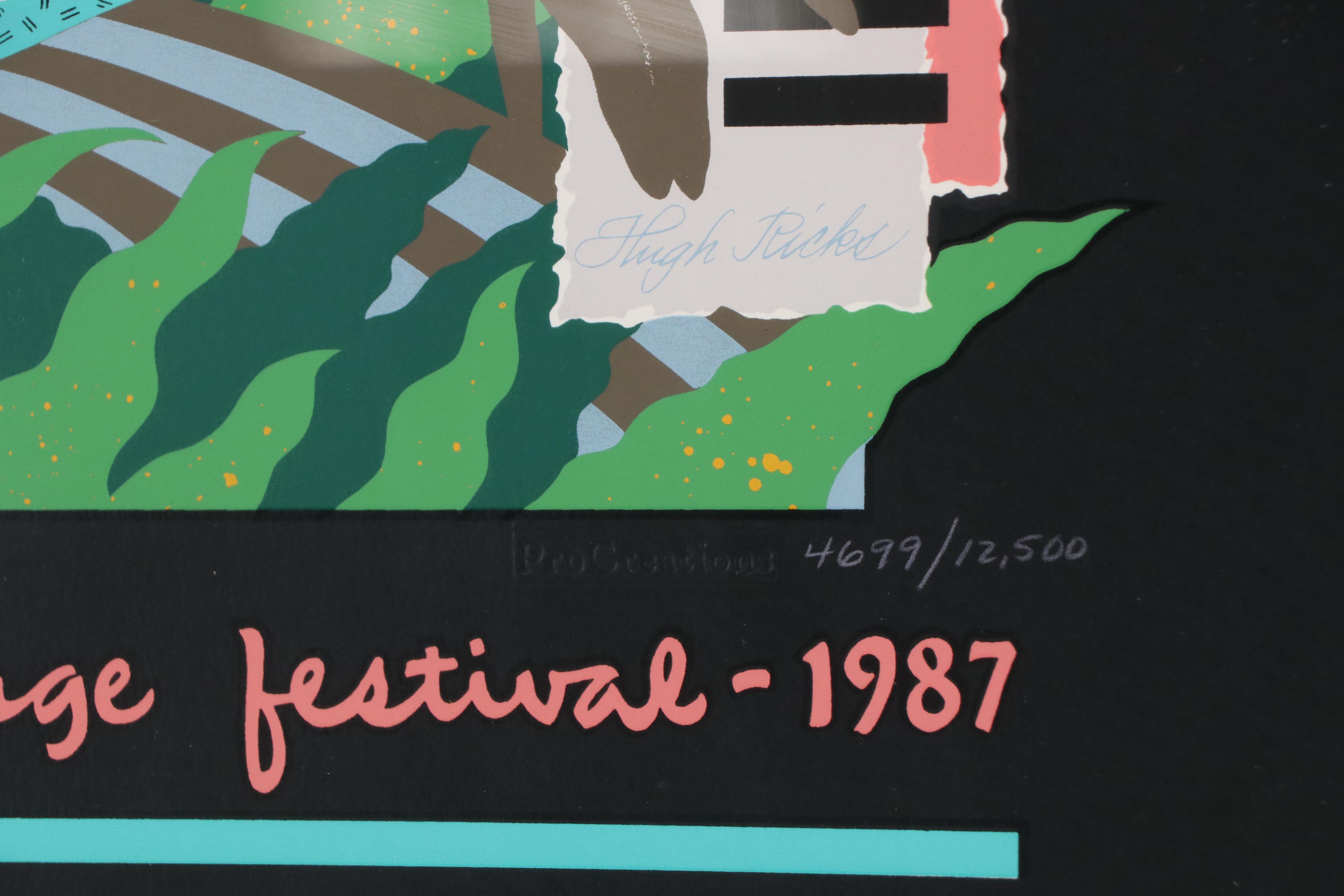 New Orleans Jazz and Heritage Festival Serigraph Poster After Hugh Ricks, 1987