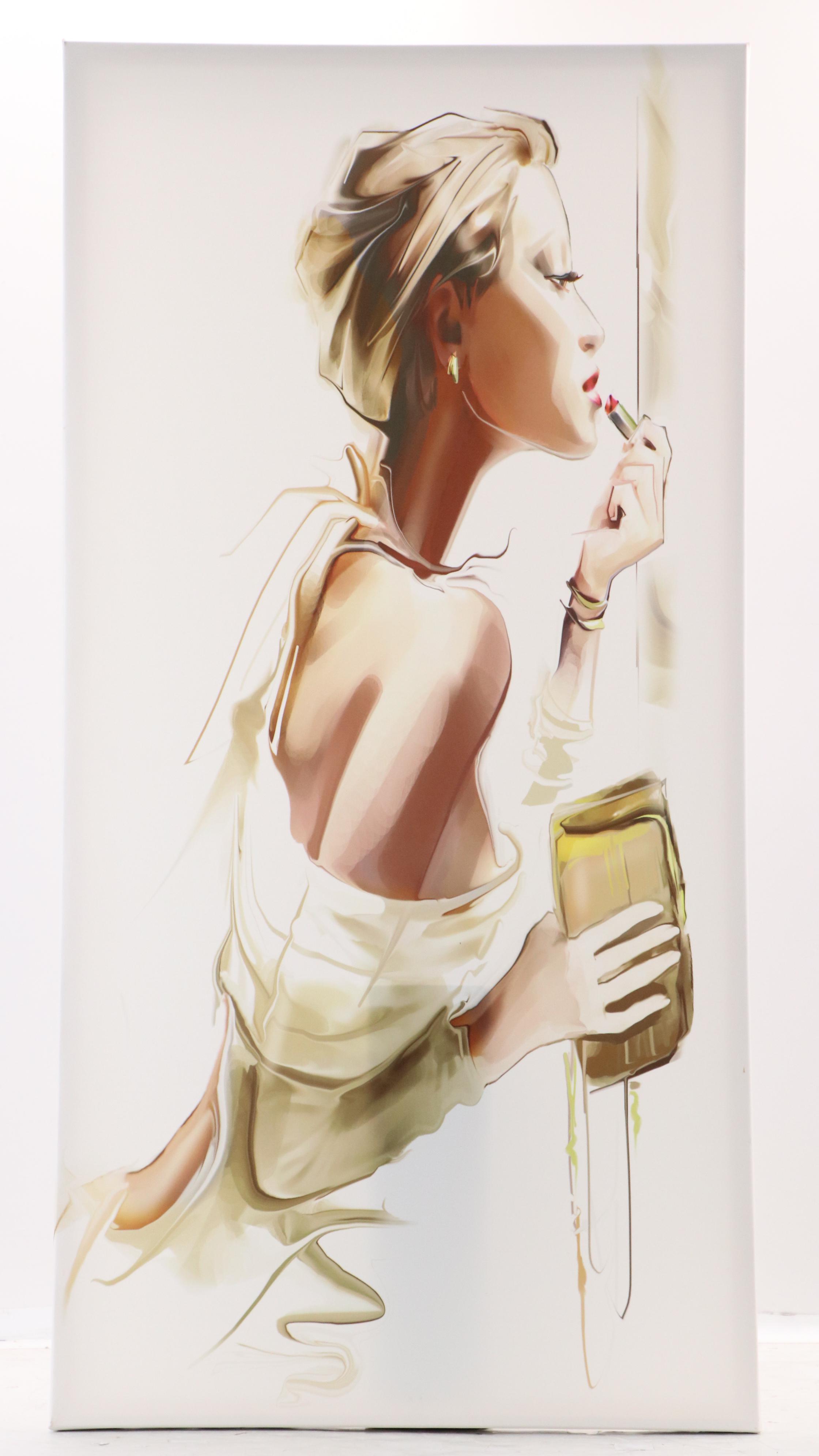 Giclées After Antoine de Villiers "Stasis" and Other of Woman with Lipstick