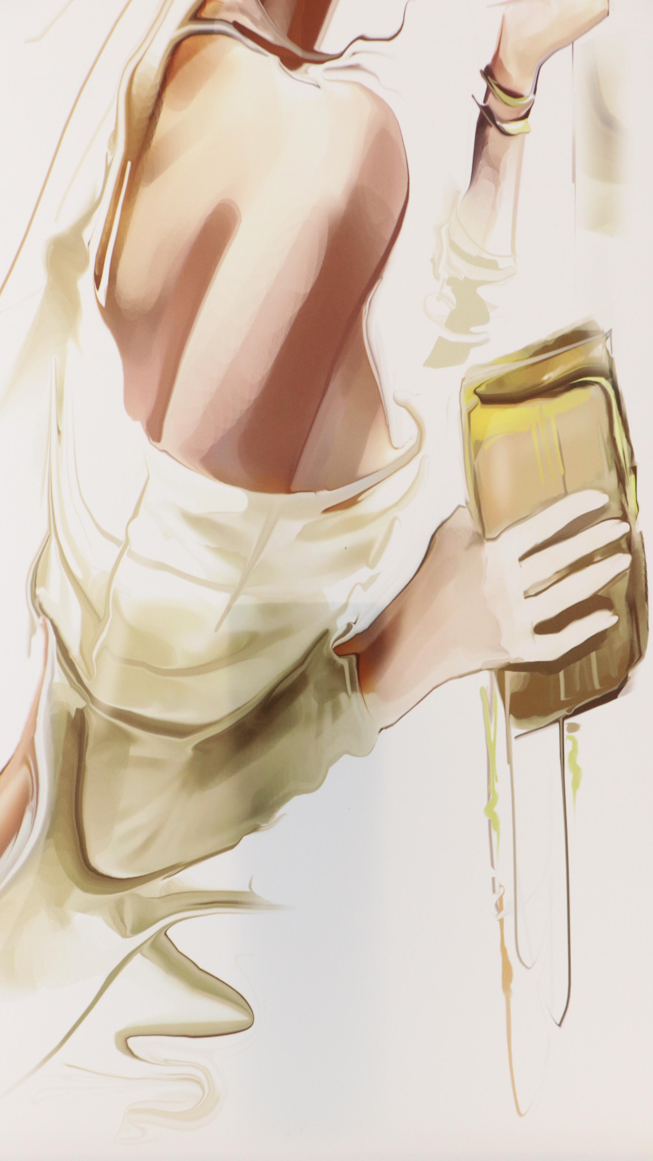 Giclées After Antoine de Villiers "Stasis" and Other of Woman with Lipstick