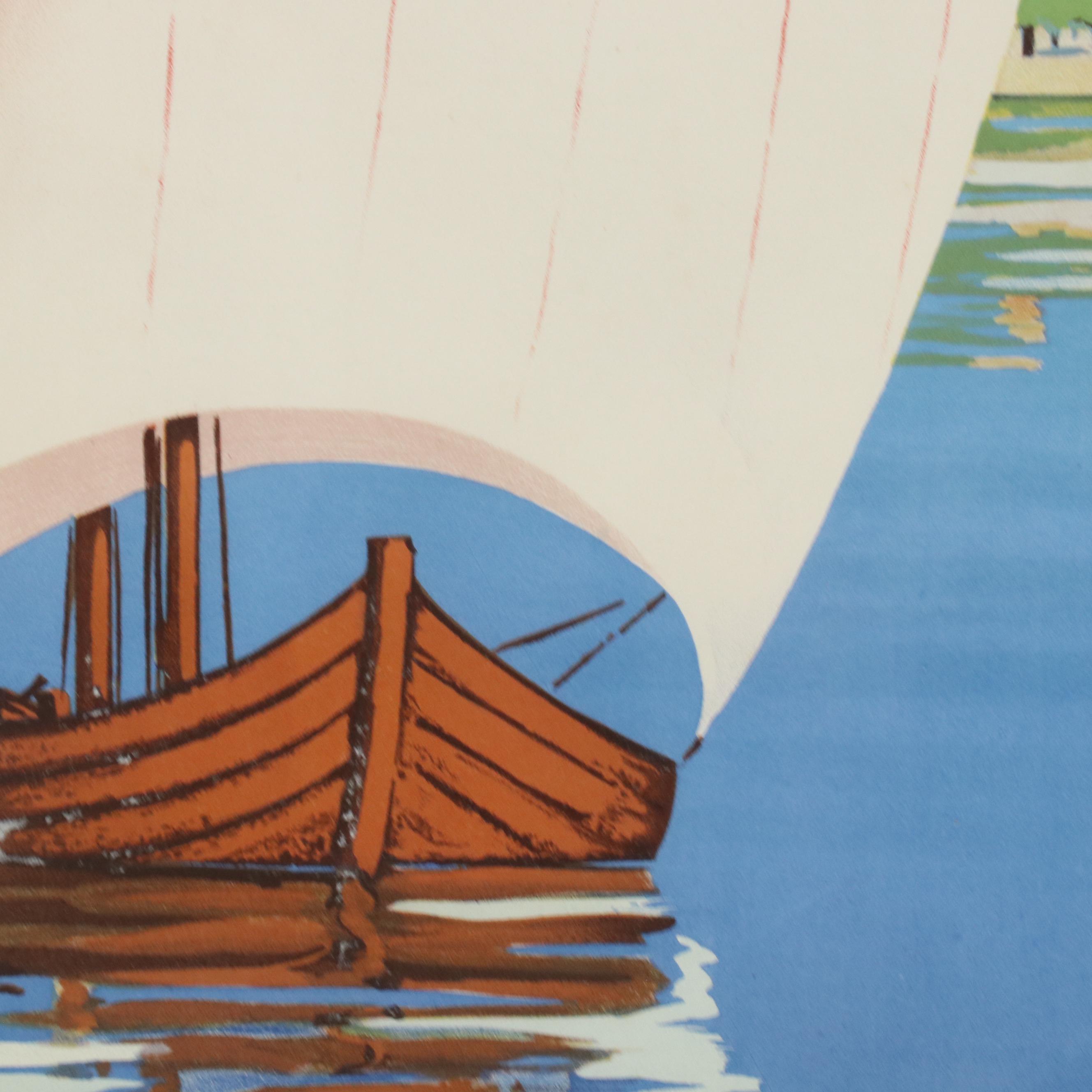 Designed by Géo Dorival Travel Poster "Évian-les-Bains & Le Lac Léman," 1922