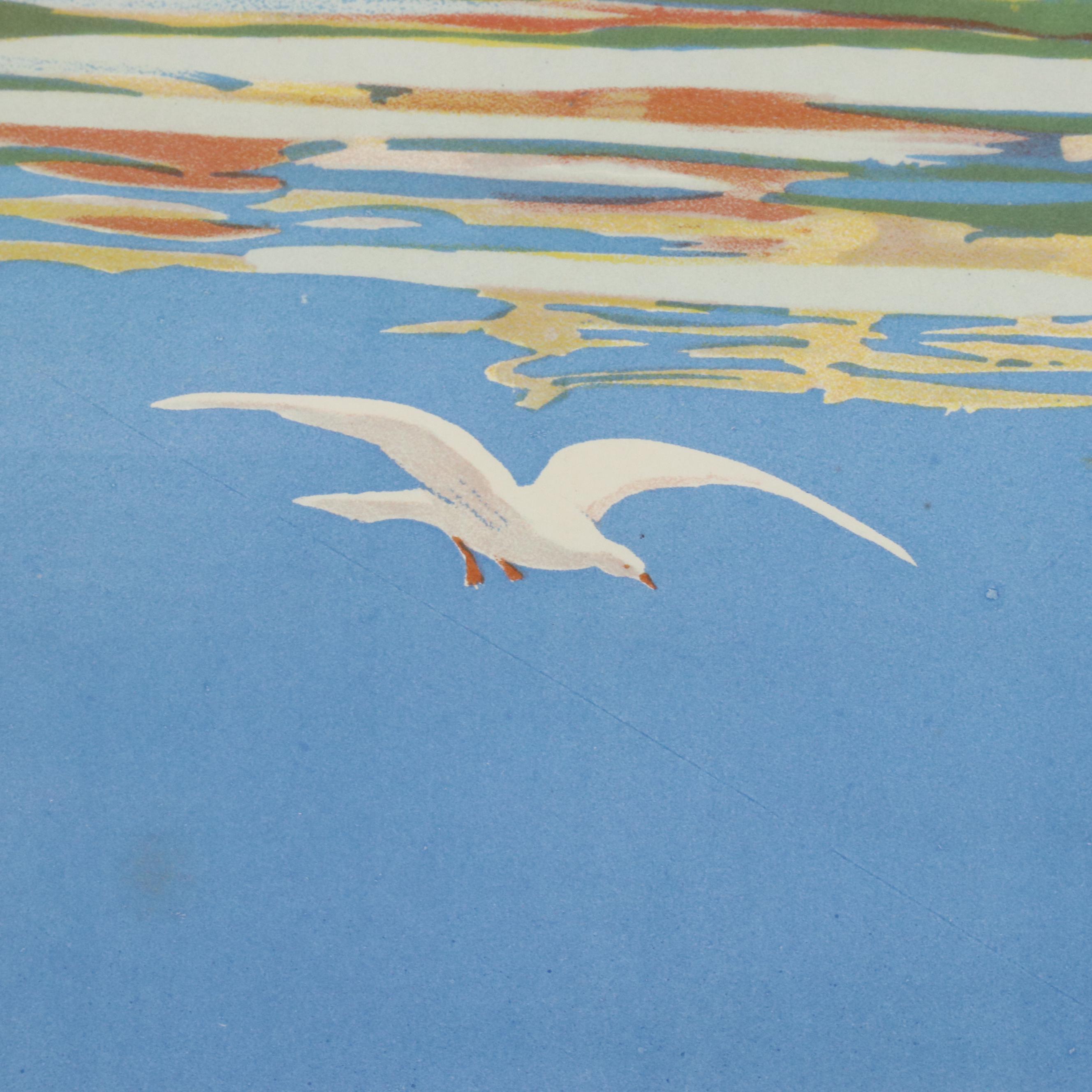 Designed by Géo Dorival Travel Poster "Évian-les-Bains & Le Lac Léman," 1922