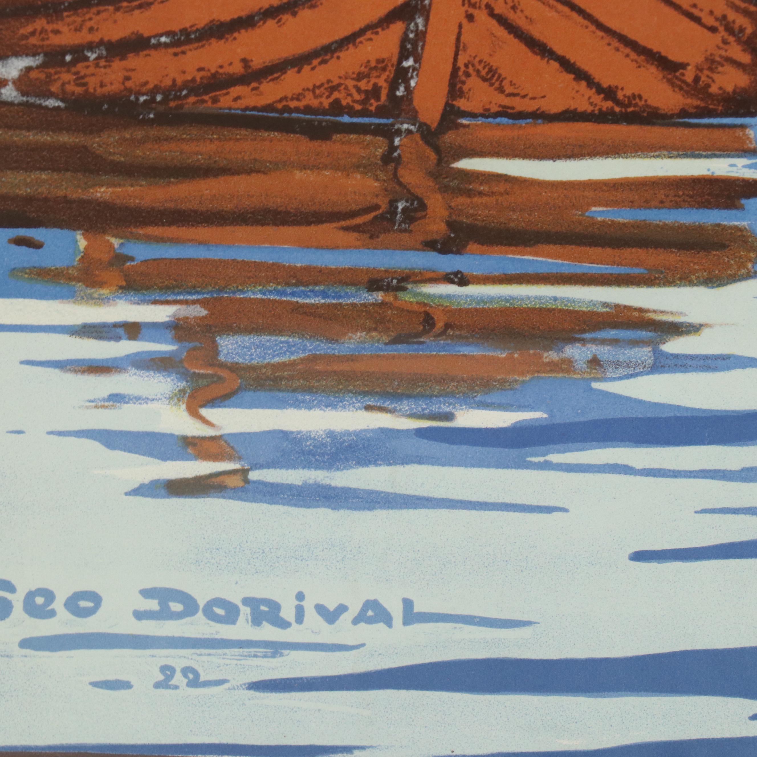 Designed by Géo Dorival Travel Poster "Évian-les-Bains & Le Lac Léman," 1922