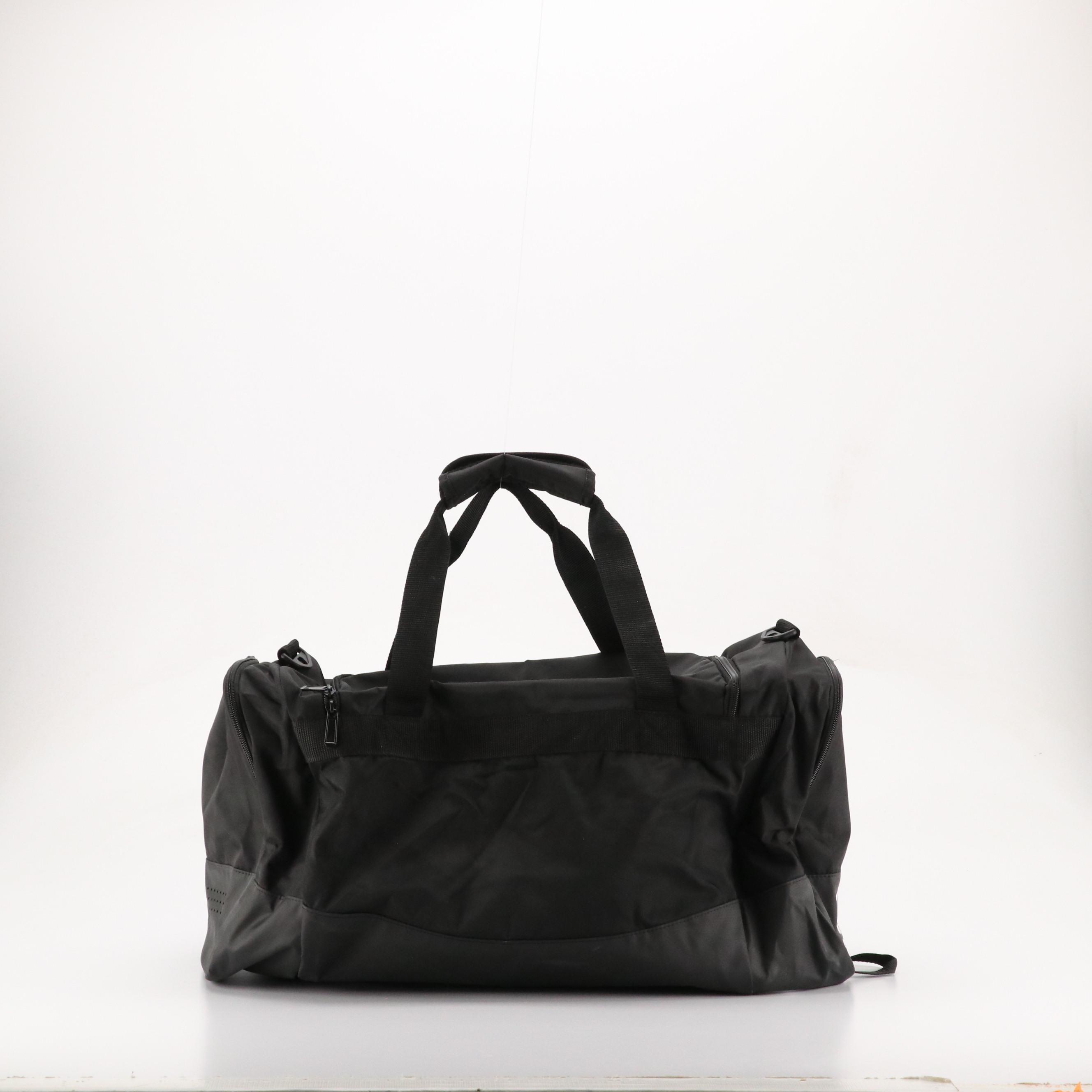 Adidas Small Gym Bag and Travel Duffel Bag in Black Nylon