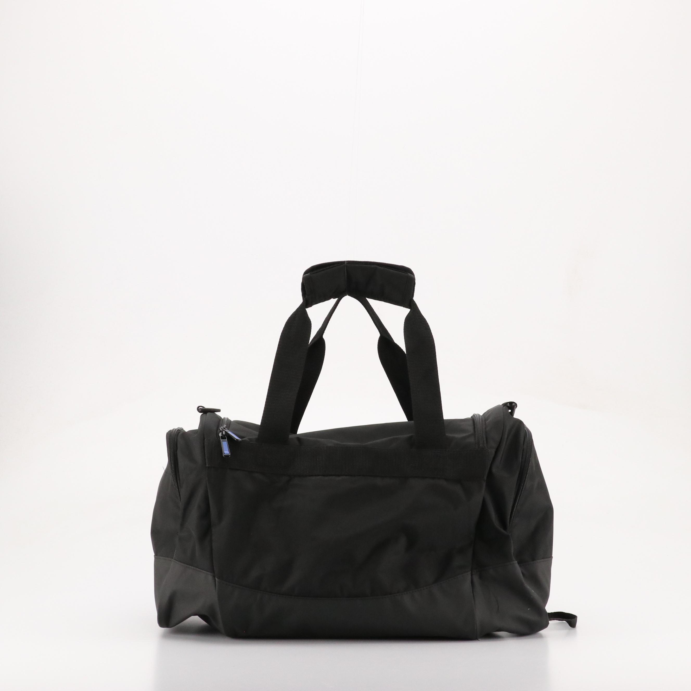 Adidas Small Gym Bag and Travel Duffel Bag in Black Nylon