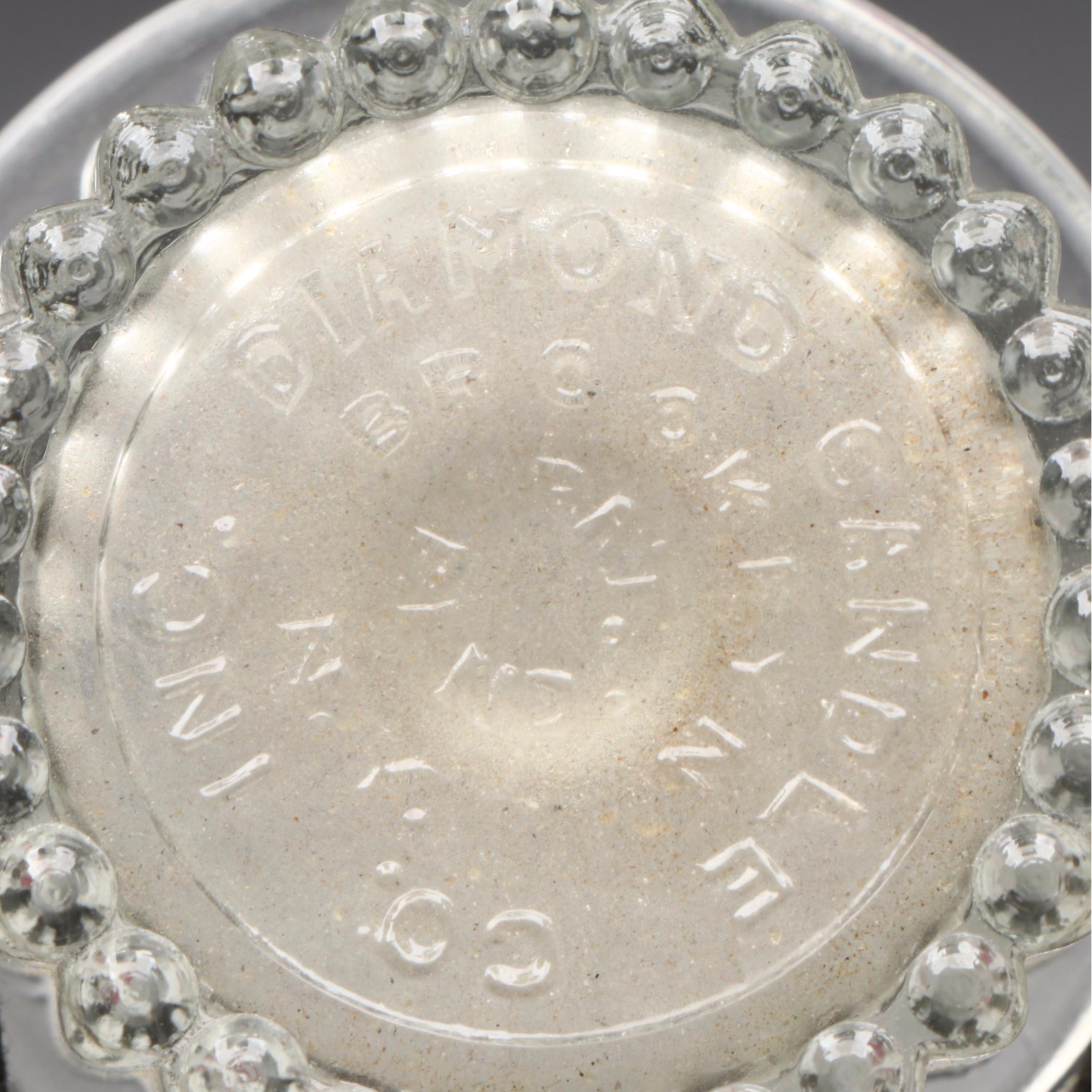 Diamond Candle Co., Cranberry Pedestal & More Glass Fairy Lamps, Antique