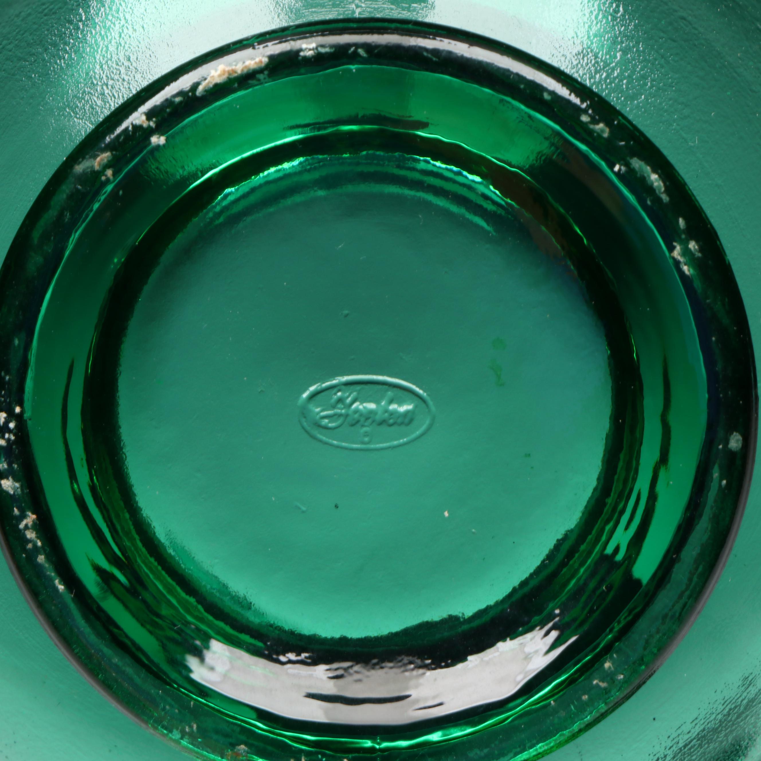 Fenton Art Glass Hand-Painted Fairy Light with Glass Decanter