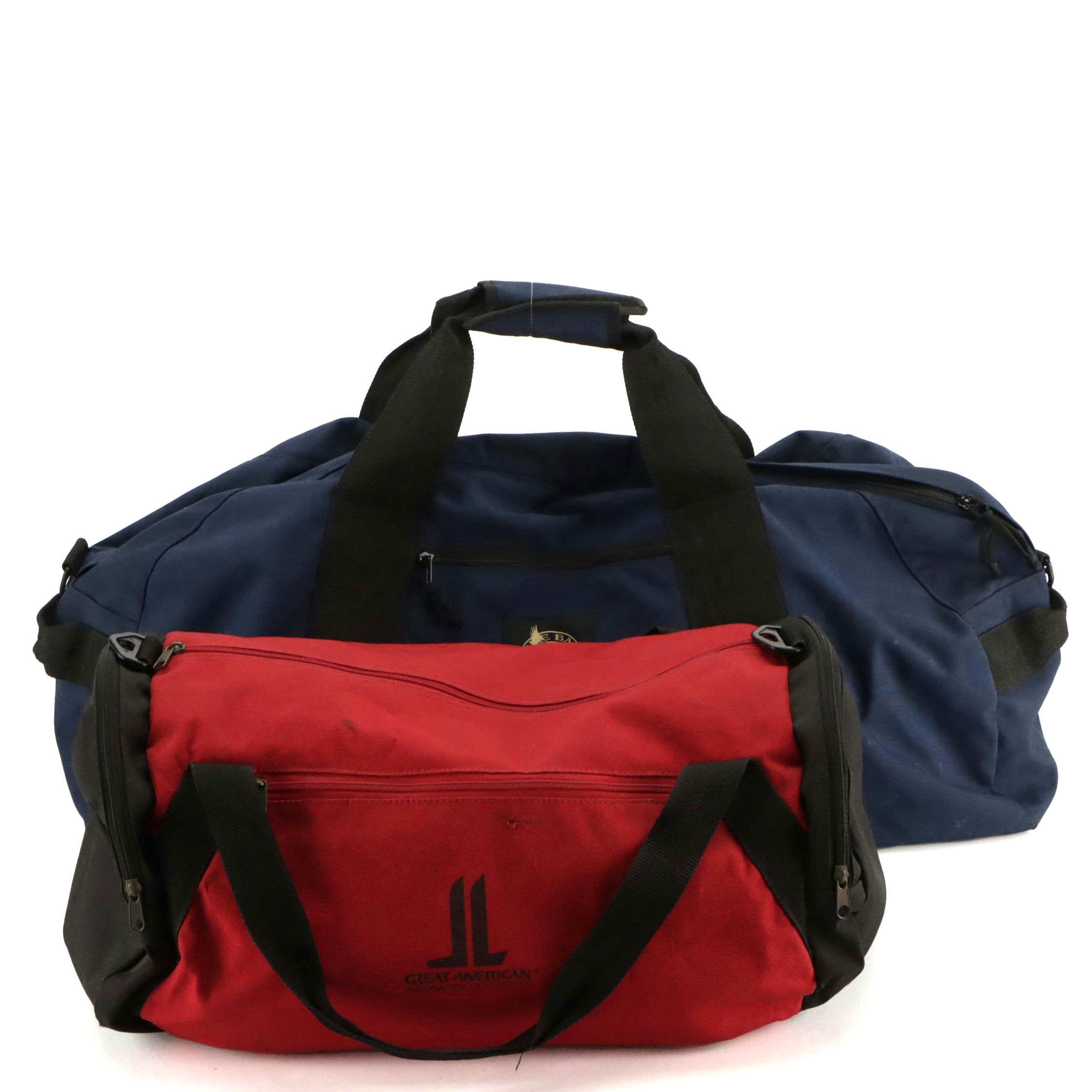 Eddie Bauer Extra Large Nylon Duffel Bag with Other Small Promotional Duffel