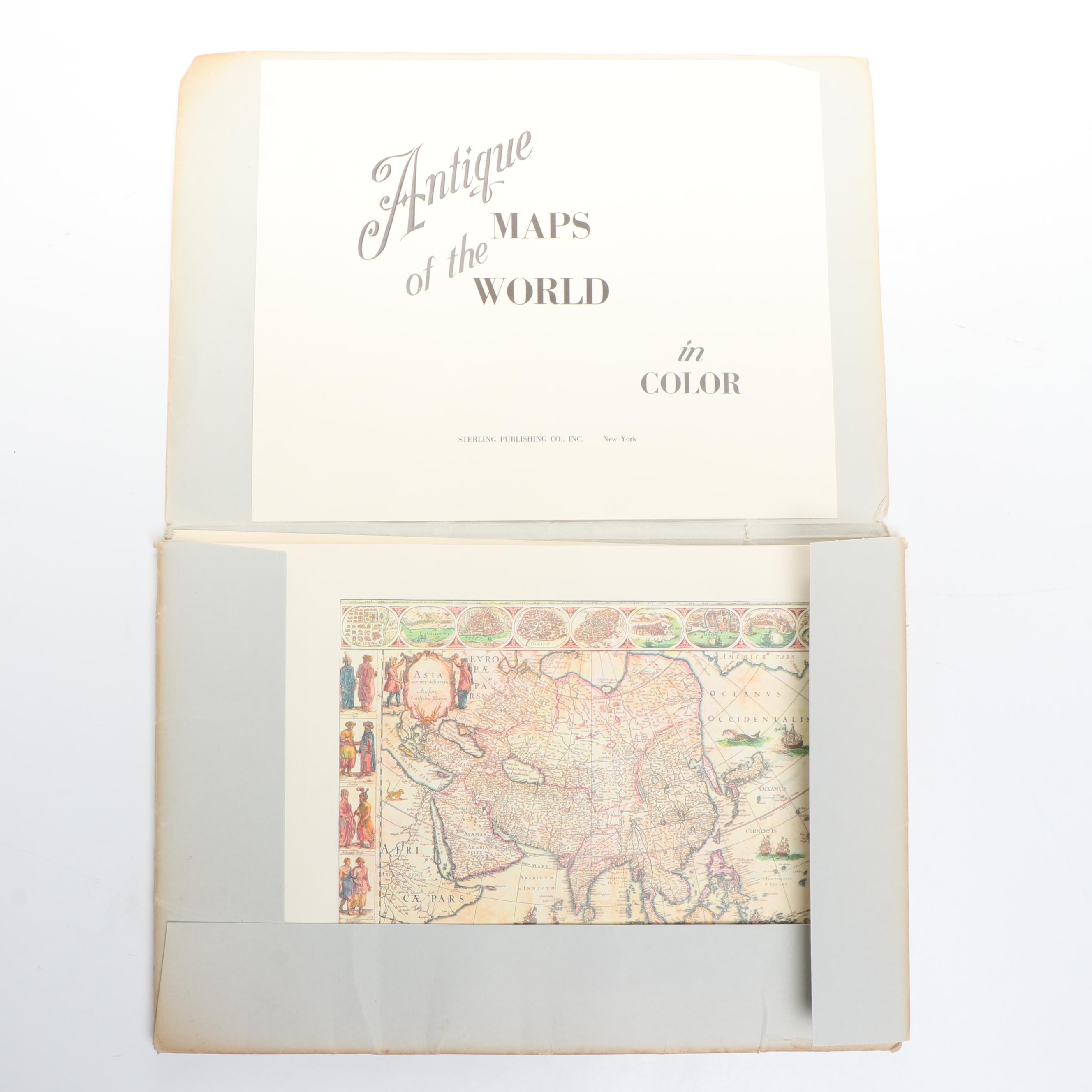 Reproduction Maps Featuring "Antique Maps of the World" by Sterling Publishing