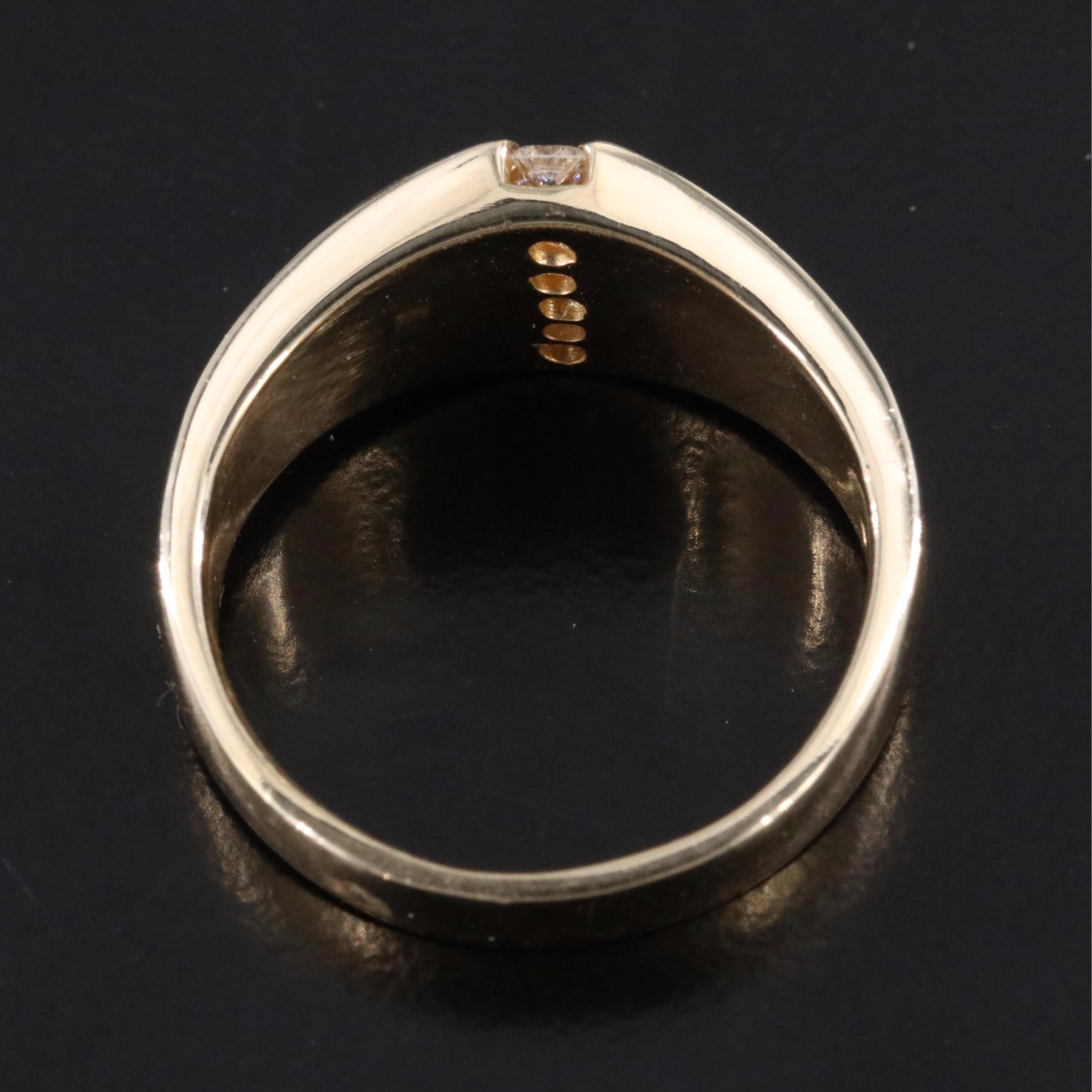 14K Diamond and Opal Inlay Ring