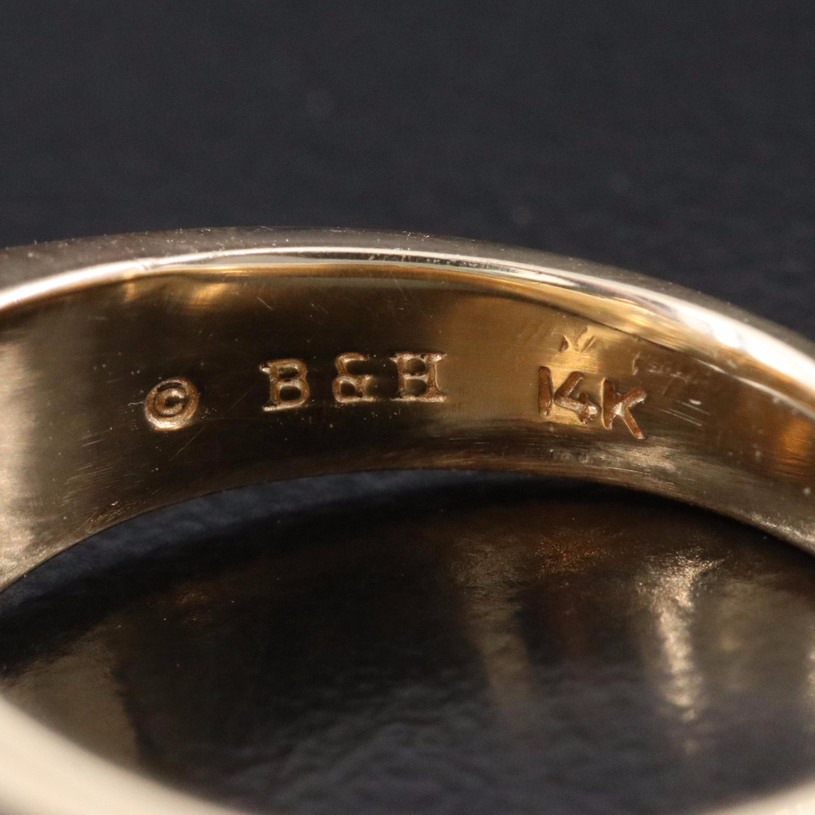 14K Diamond and Opal Inlay Ring