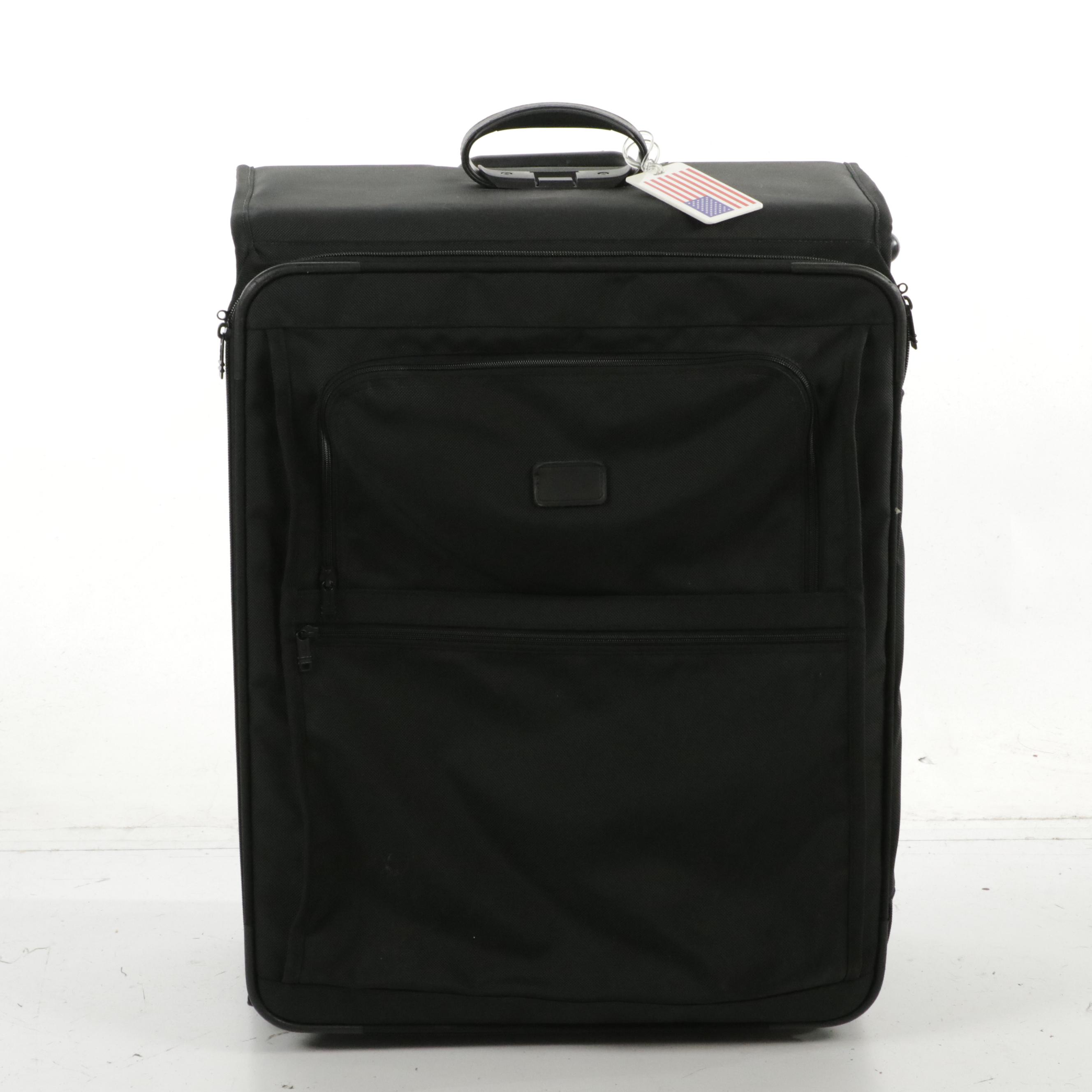 TUMI Alpha 27" Large Wheeled Suitcase in Black Nylon, Calvin Klein Duffel Bag
