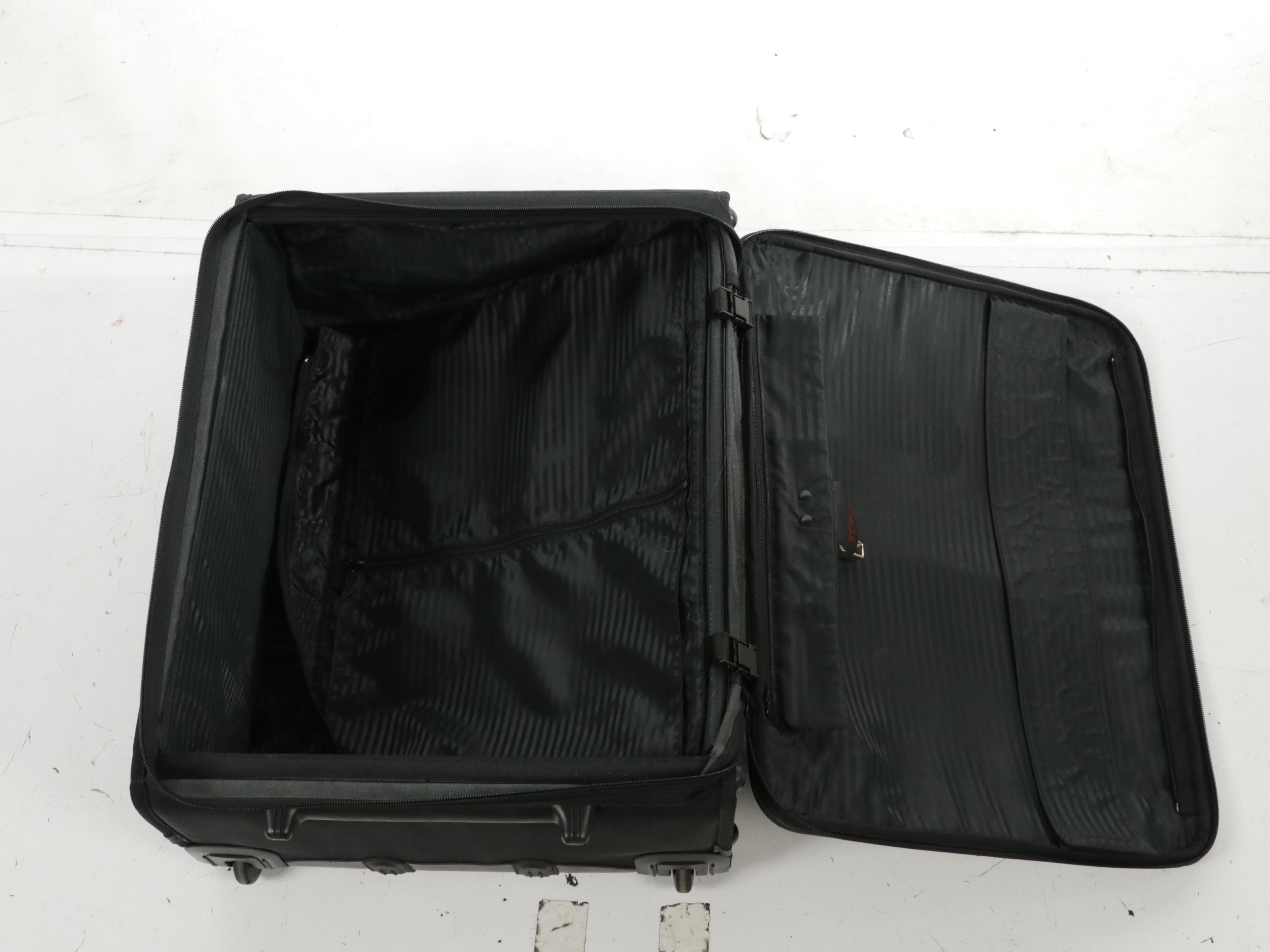 TUMI Alpha 27" Large Wheeled Suitcase in Black Nylon, Calvin Klein Duffel Bag