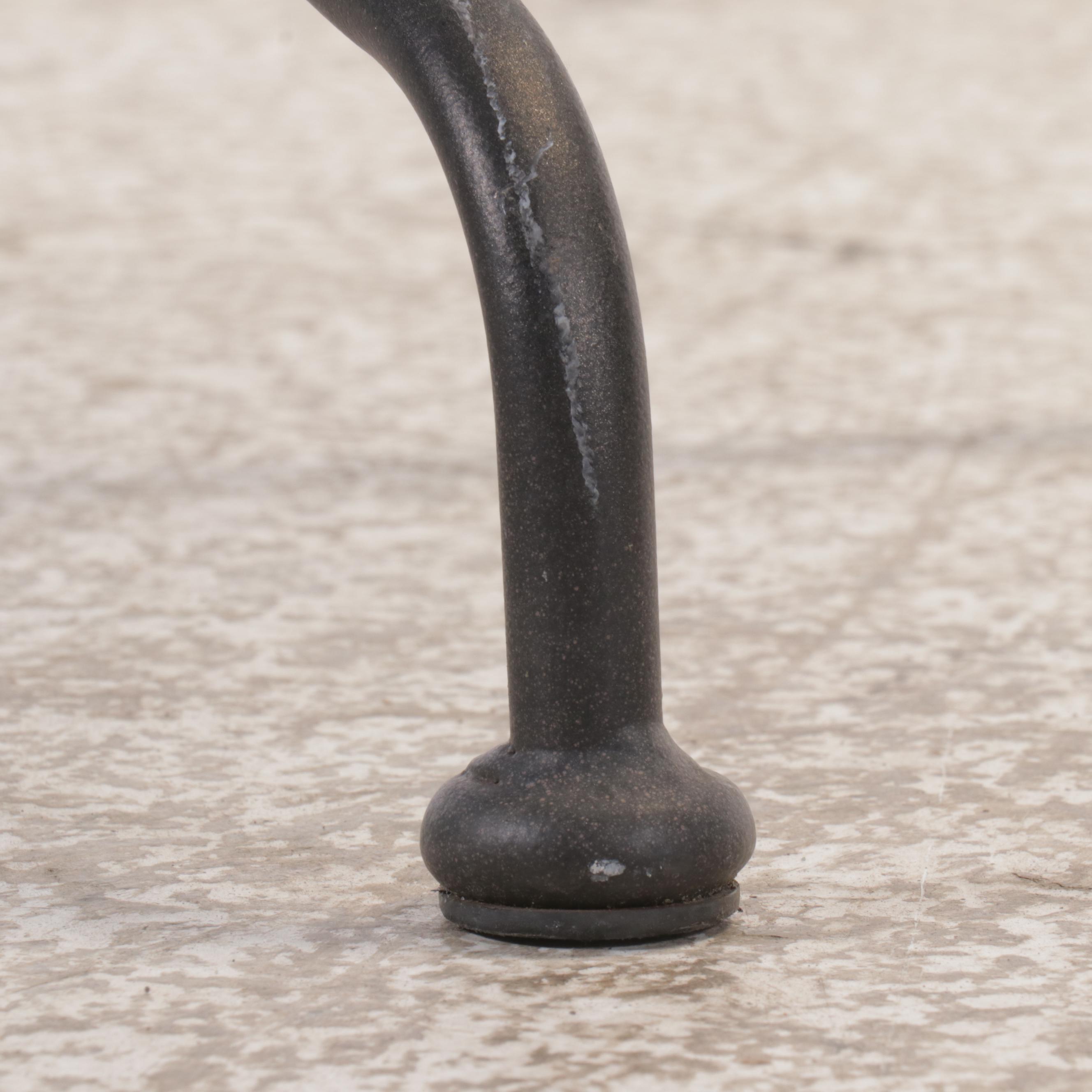 Wrought Iron Metal Mesh Five-Piece Patio Bistro Dining Set