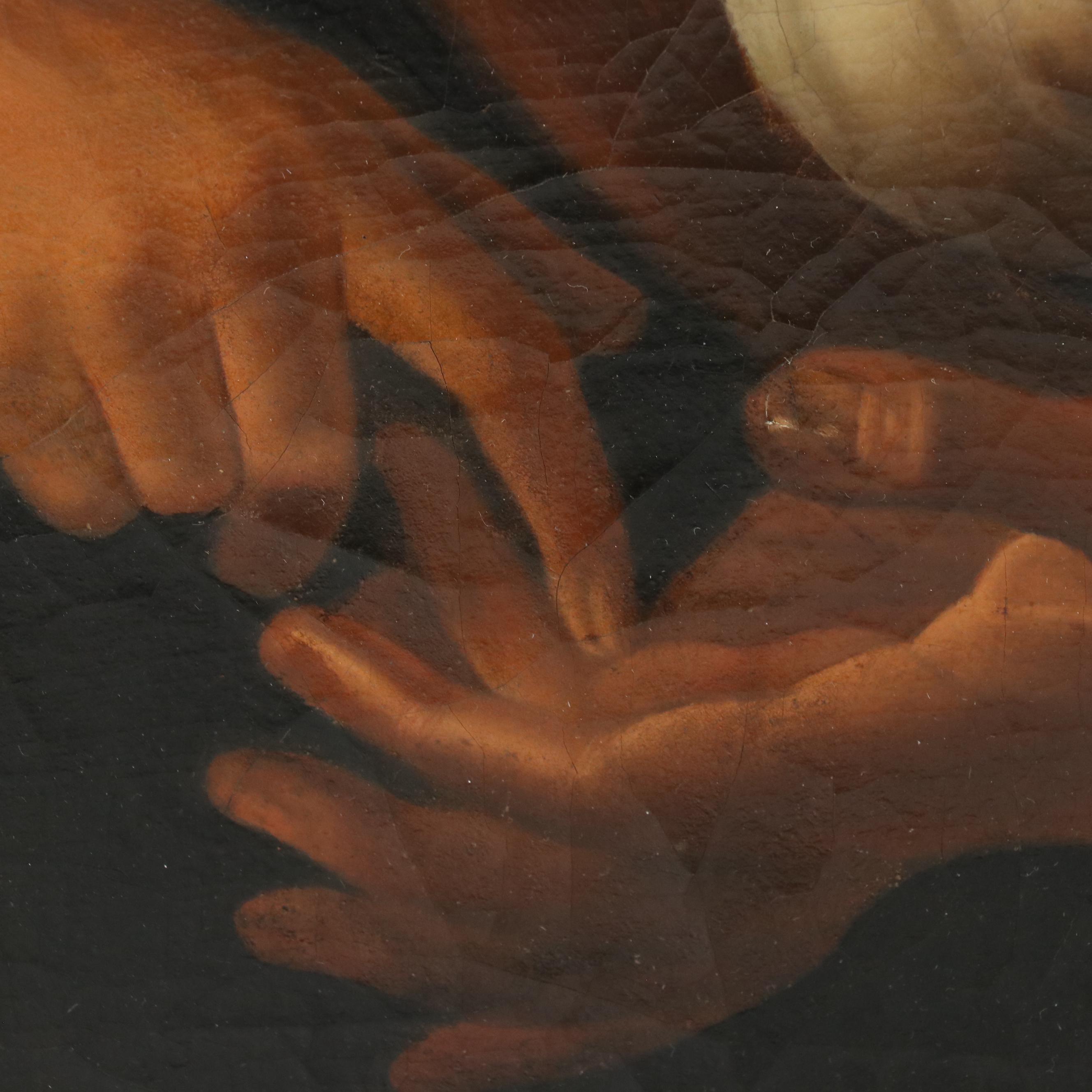 After Simon Vouet "The Fortune Teller" Oil Painting, 18th Century