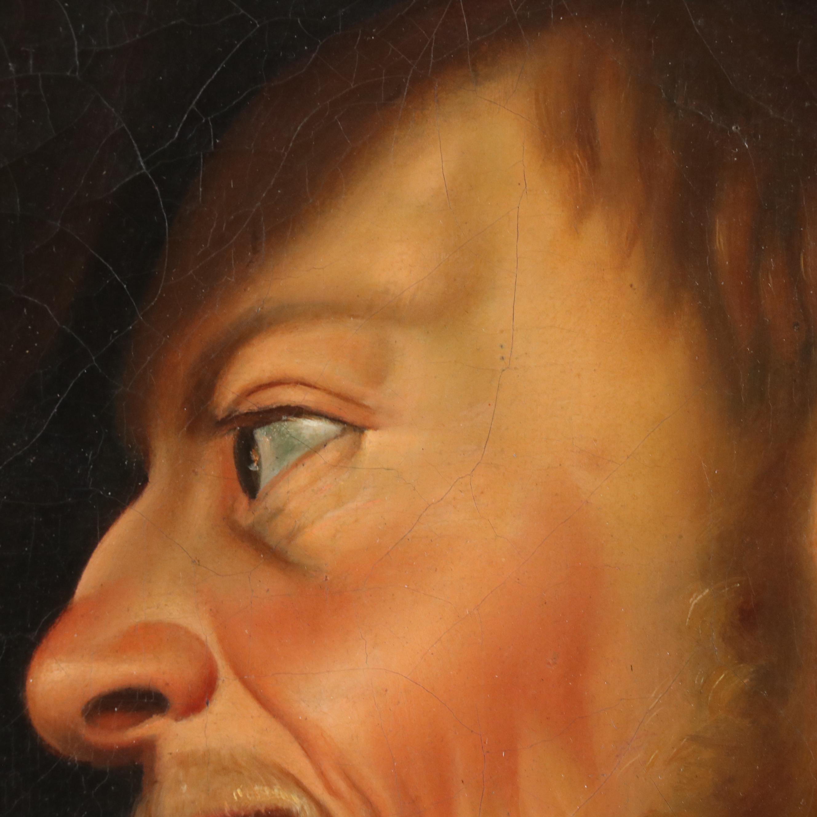 After Simon Vouet "The Fortune Teller" Oil Painting, 18th Century