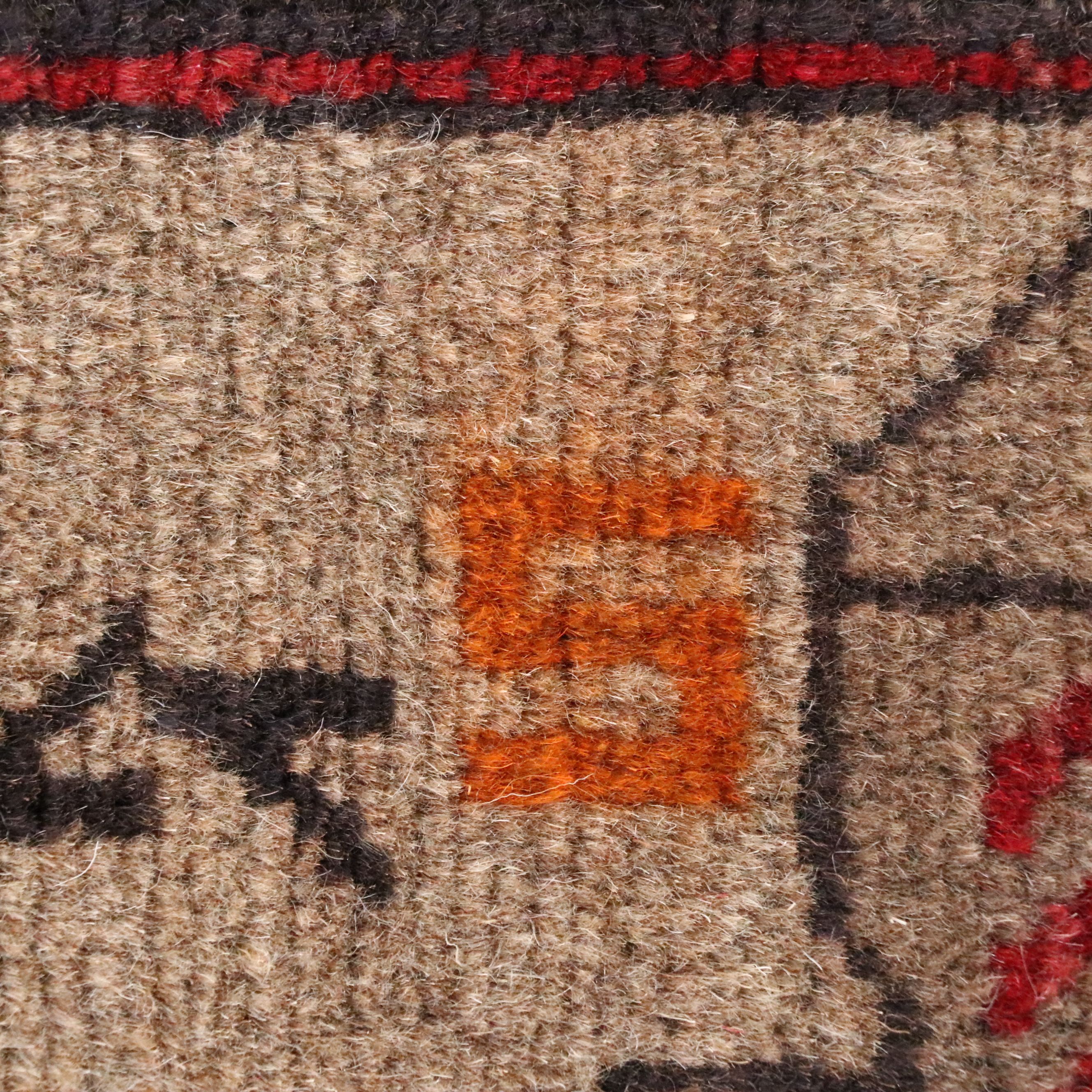 4'1 x 6'3 Hand-Knotted Afghan Pictorial Area Rug