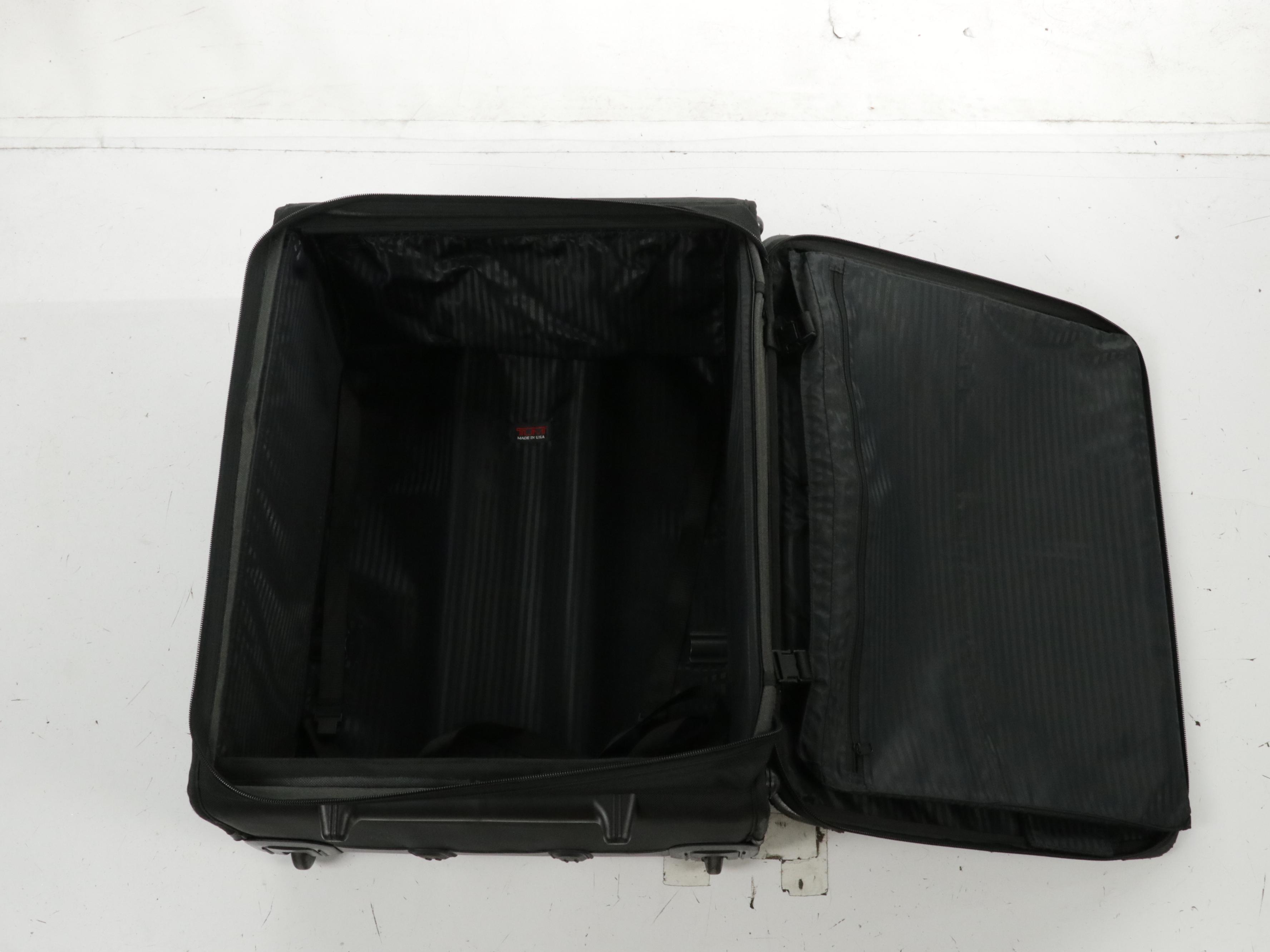 Tumi Two-Wheel Expandable Garment Bag and Large Suitcase in Black