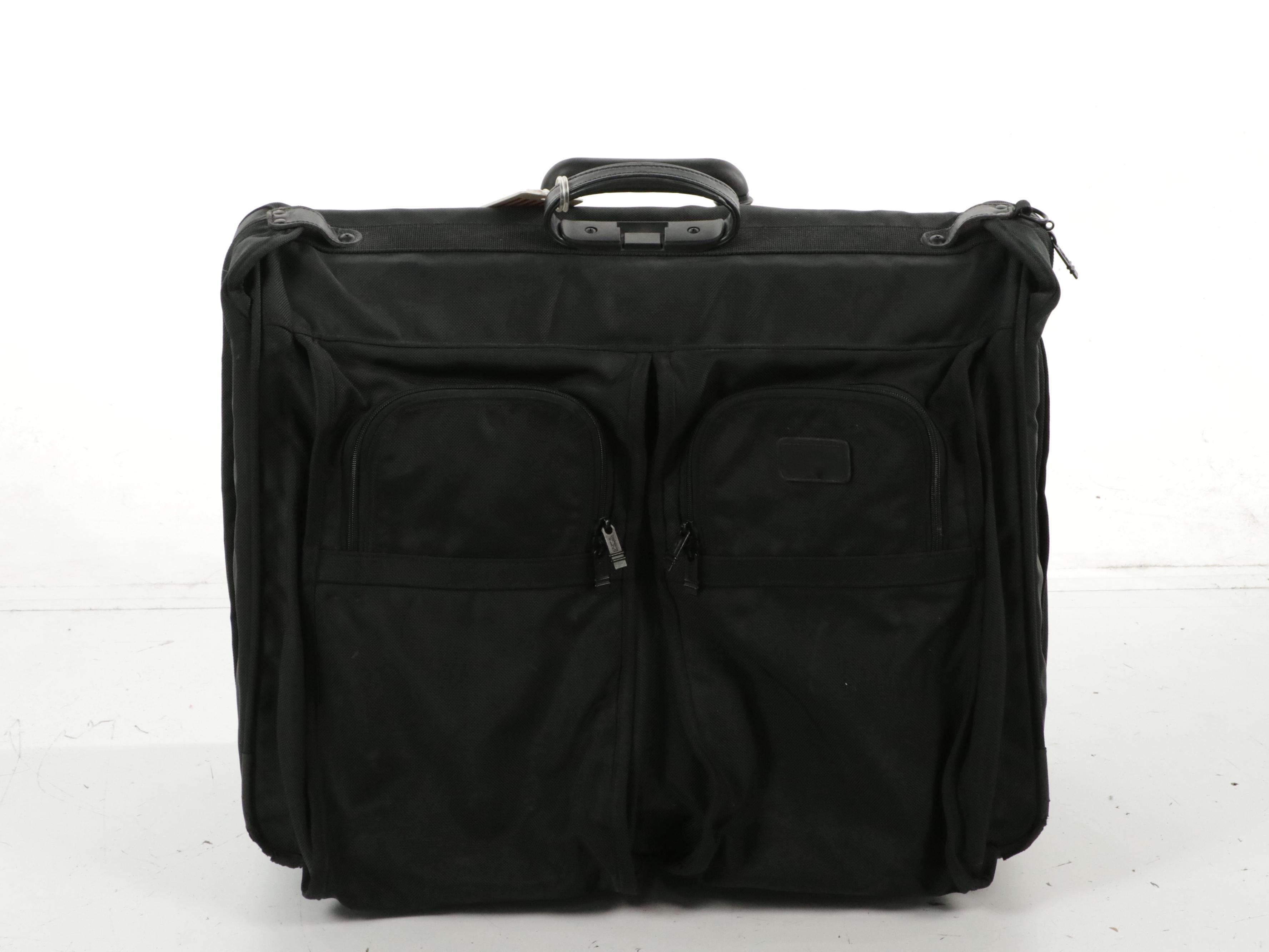 Tumi Two-Wheel Expandable Garment Bag and Large Suitcase in Black
