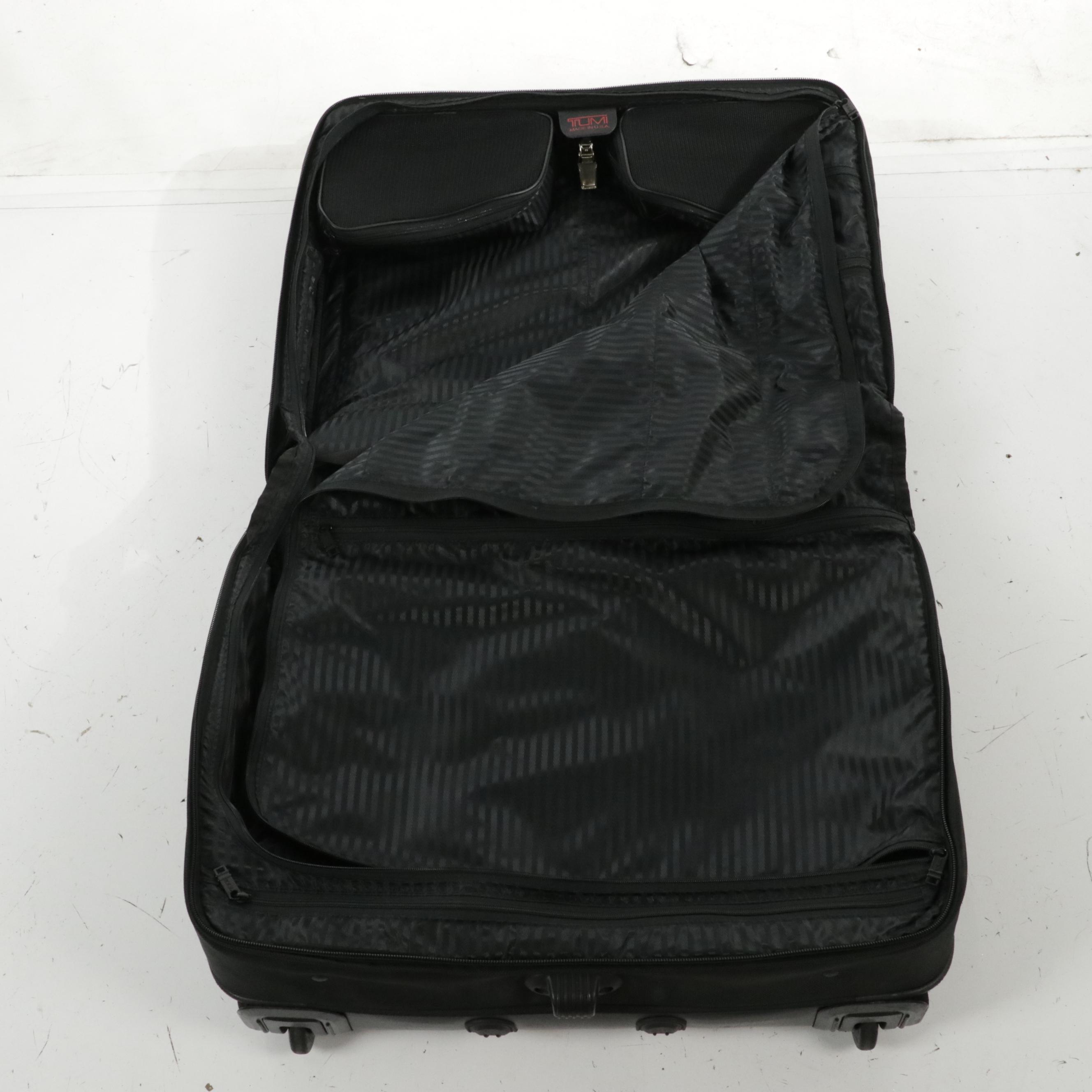 Tumi Two-Wheel Expandable Garment Bag and Large Suitcase in Black