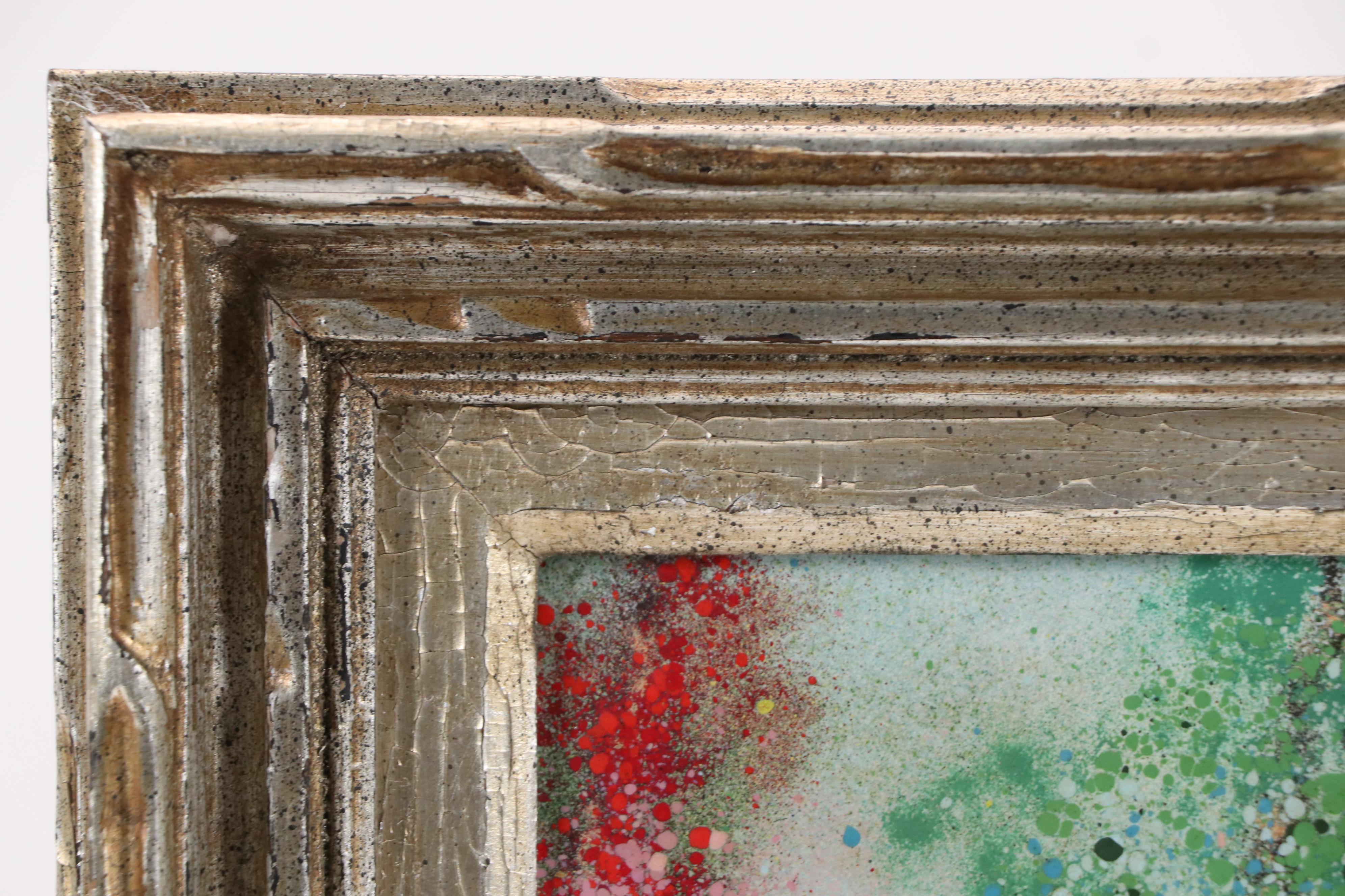 Louis Cardin Whimsical Enamel Painting on Copper