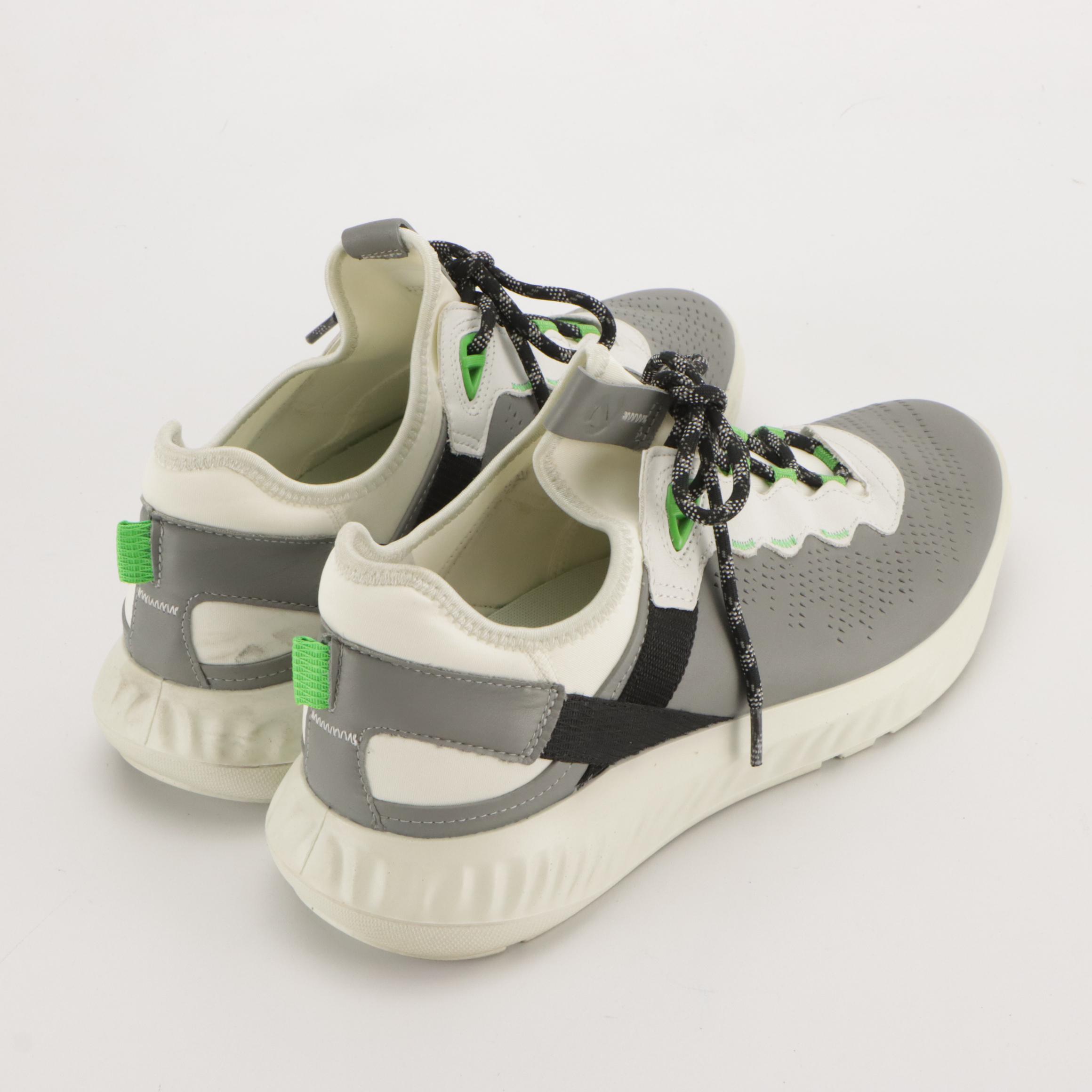 Men's Ecco St. 1 Lite Sneaker in Wild Dove/White Leather