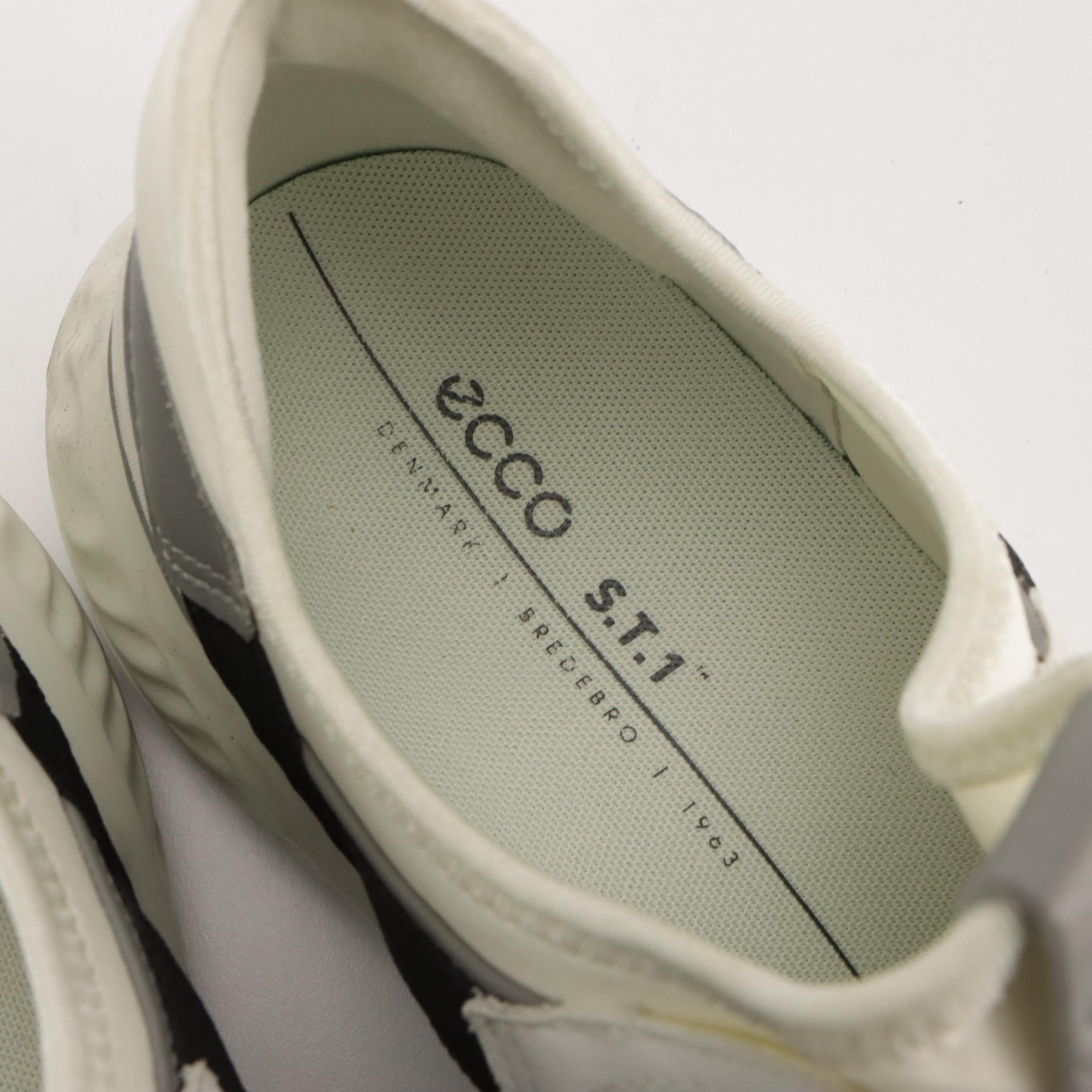 Men's Ecco St. 1 Lite Sneaker in Wild Dove/White Leather