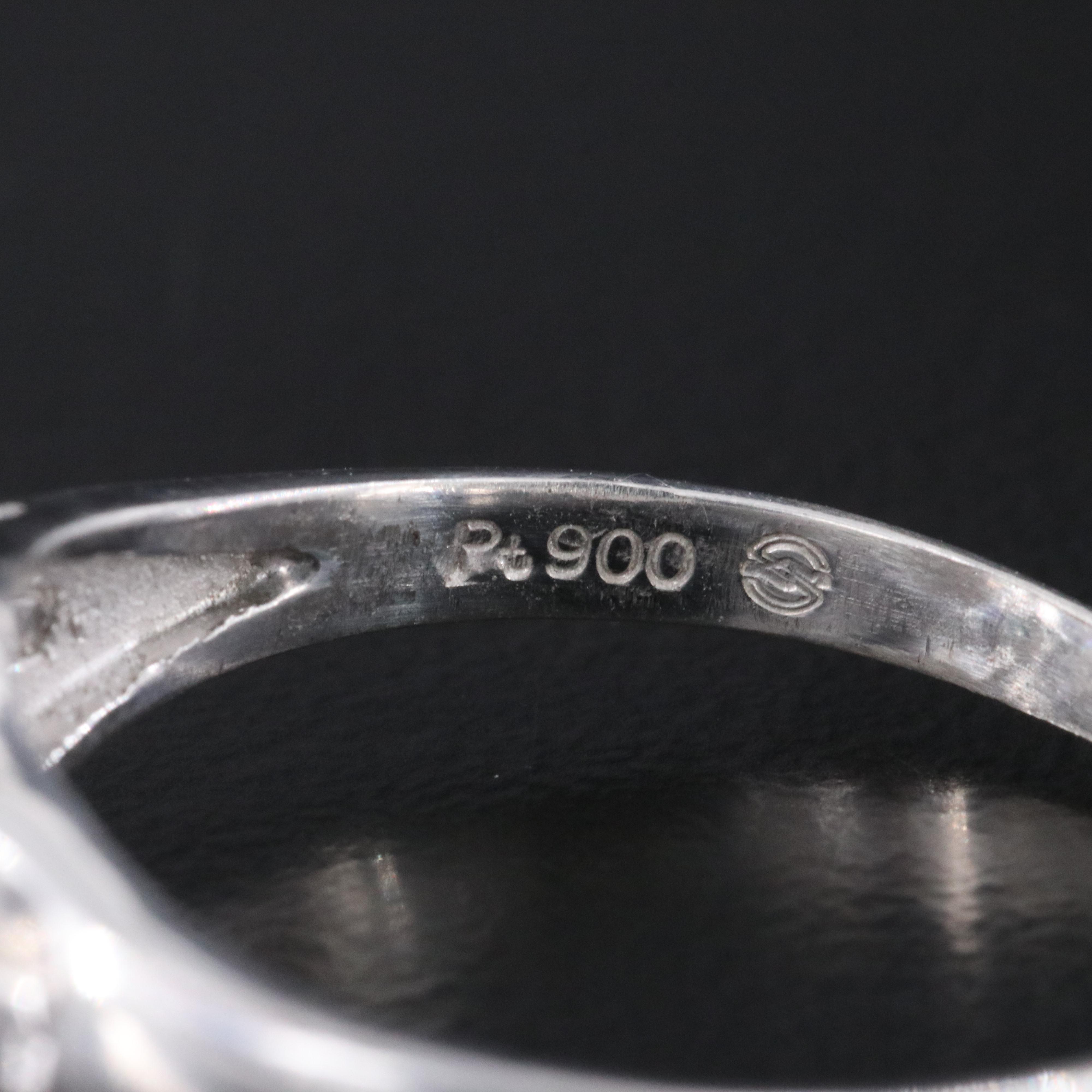 Platinum Sapphire and Diamond Ring