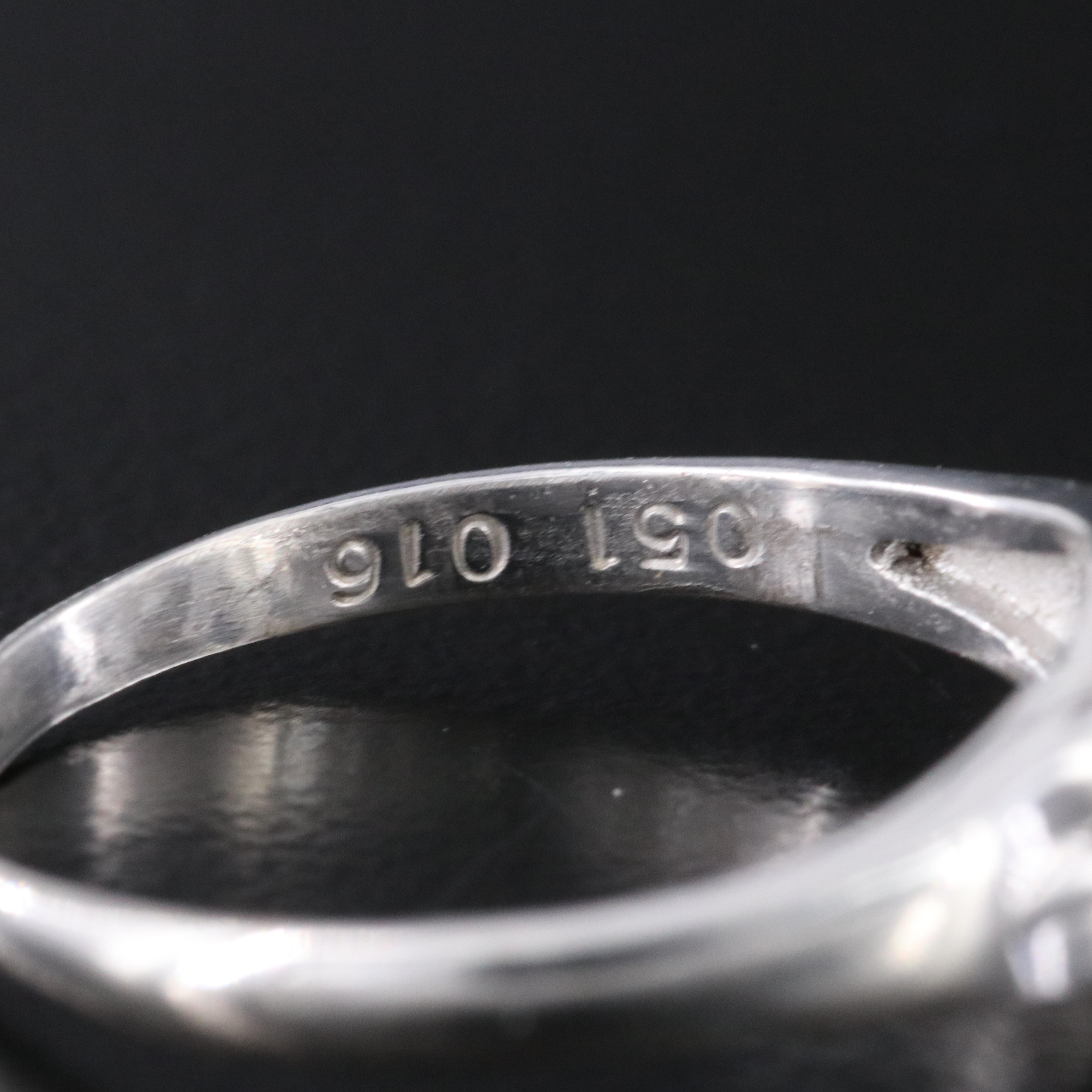 Platinum Sapphire and Diamond Ring