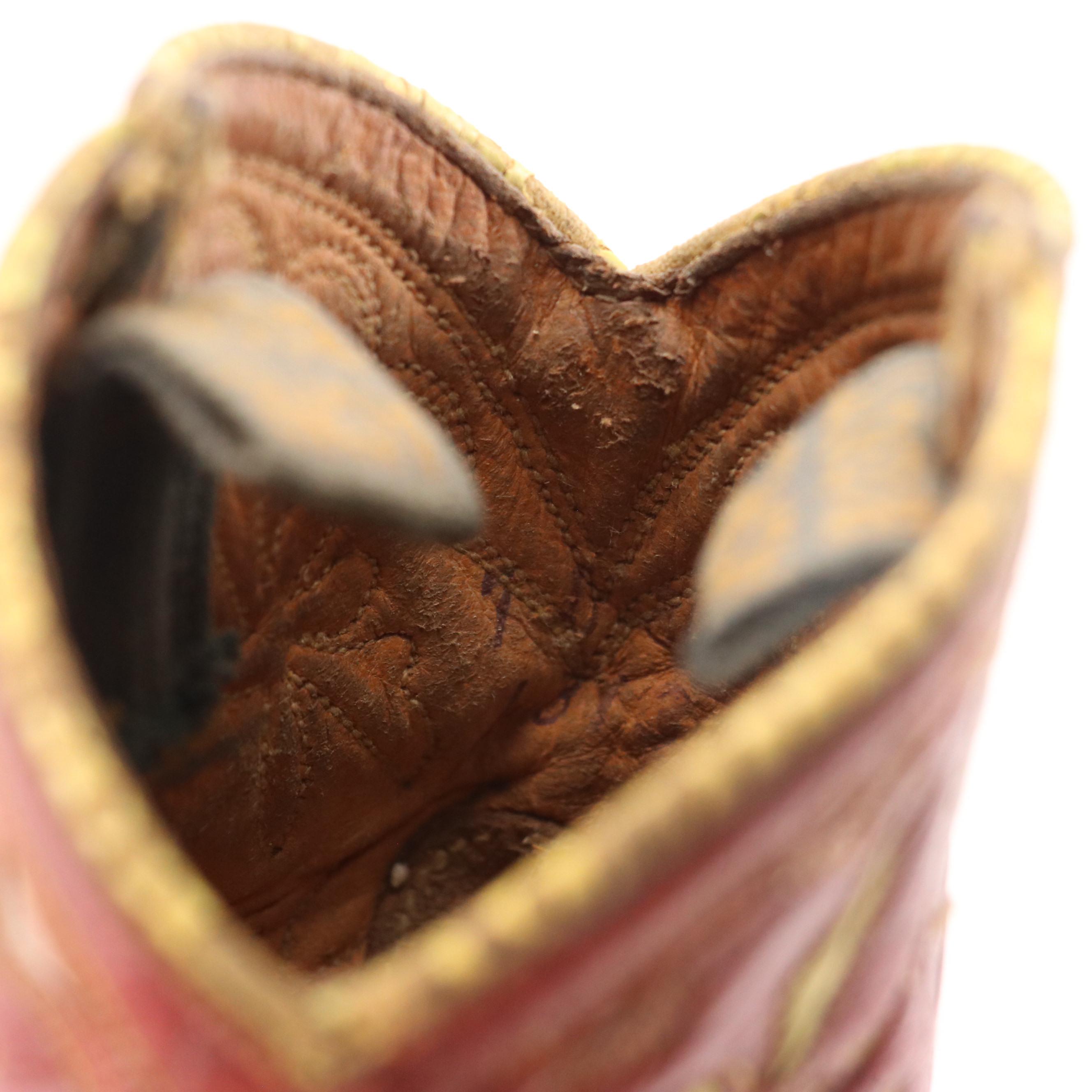 Children's Vintage Leather Western Boots with Infant Moccasin Slippers