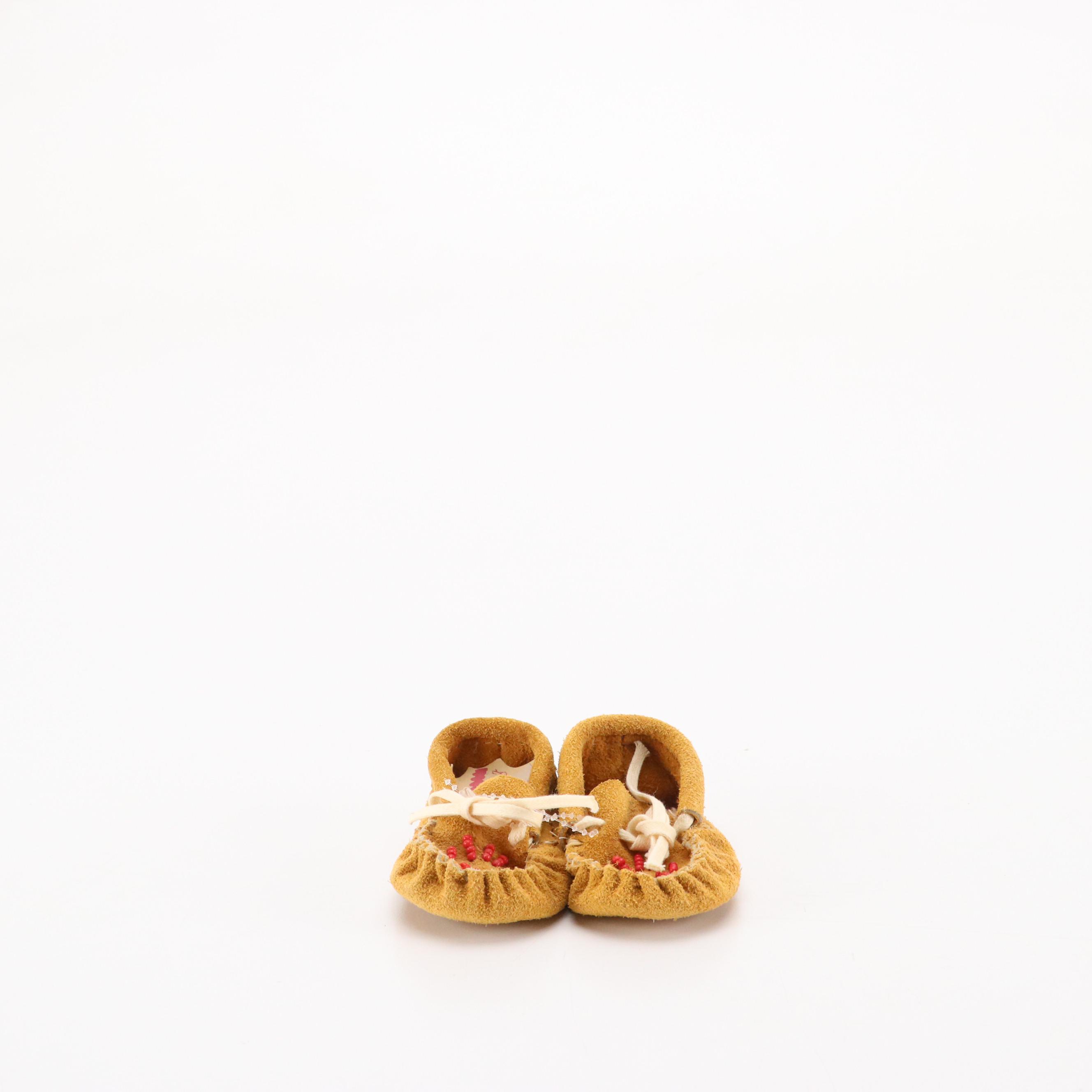Children's Vintage Leather Western Boots with Infant Moccasin Slippers