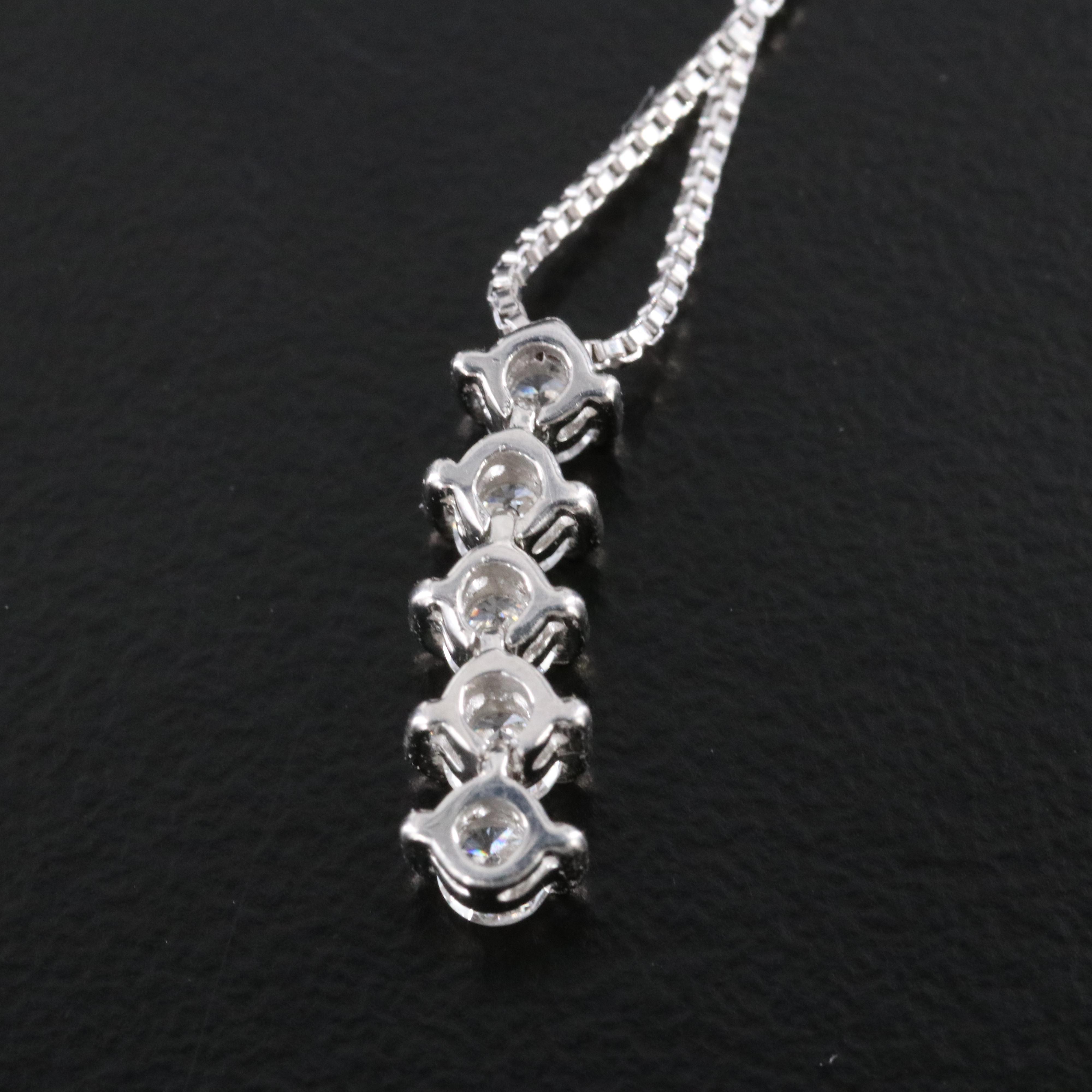 Platinum 0.30 CTW Diamond Pendant Necklace
