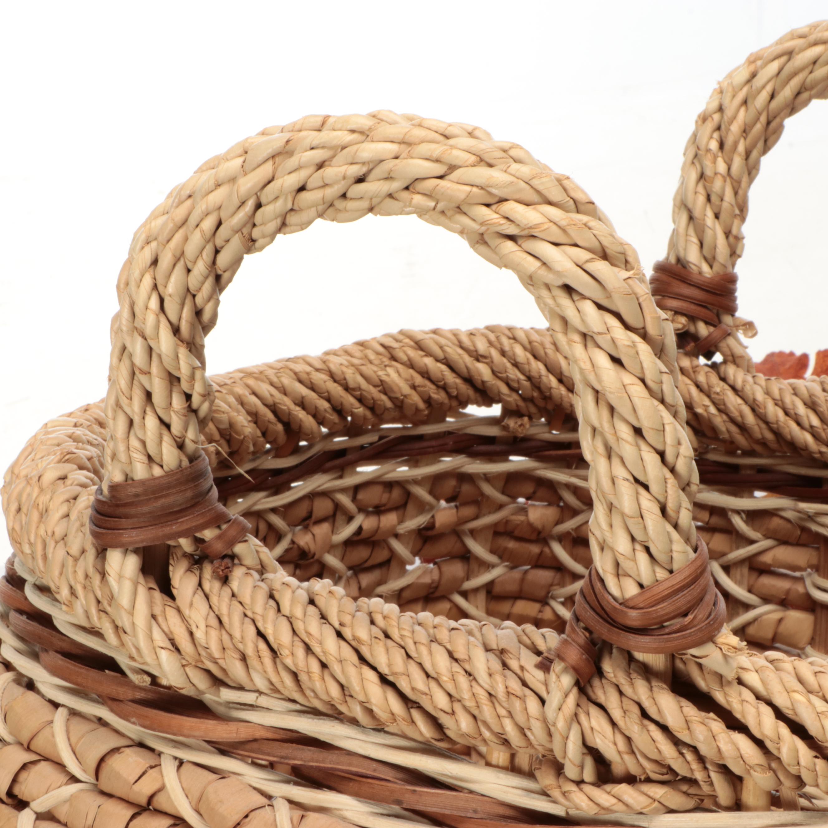 Artificial Autumn Wreath, Bouquet, Basket and Board