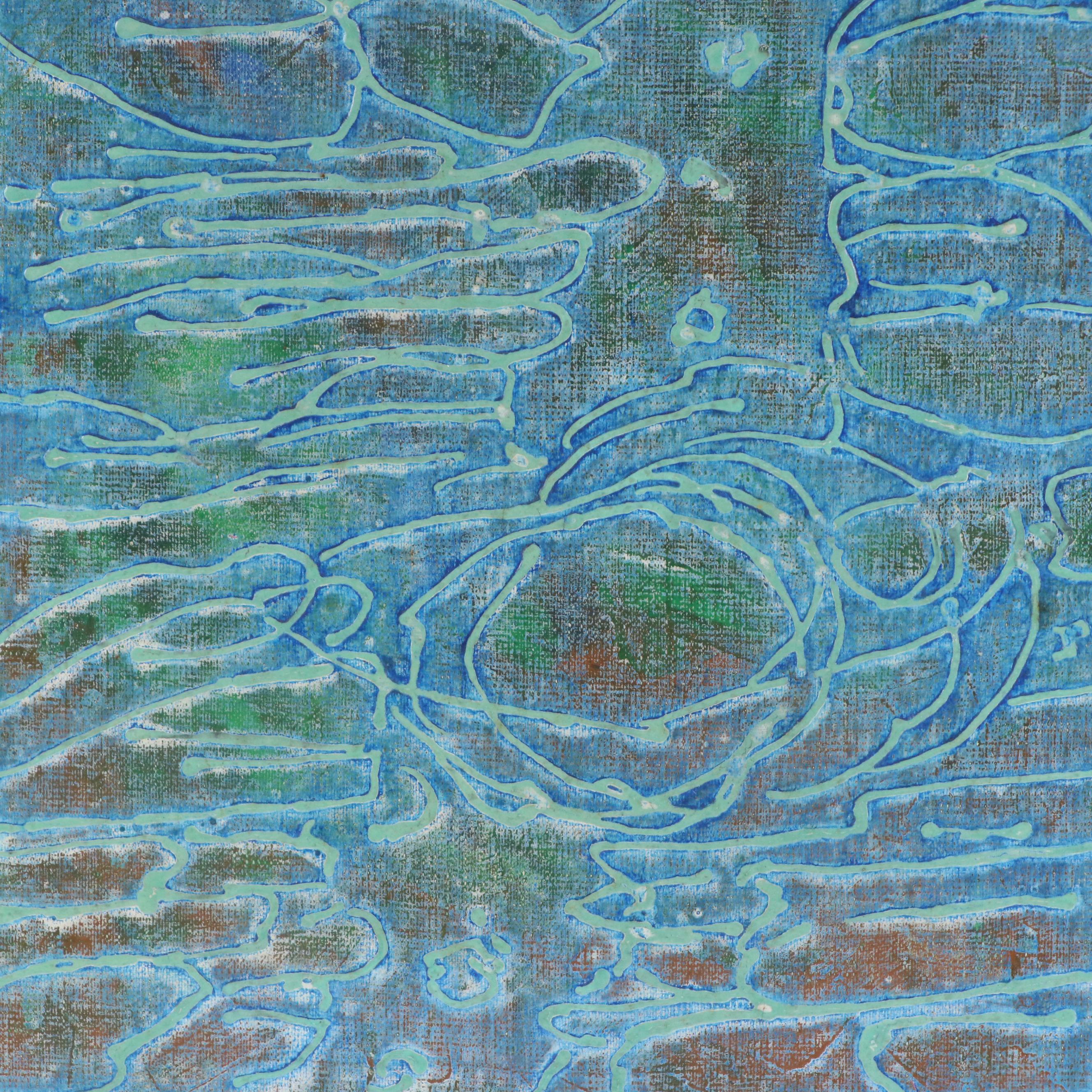 Charles Seliger Abstract Oil and Acrylic Painting "Vapor," 1969