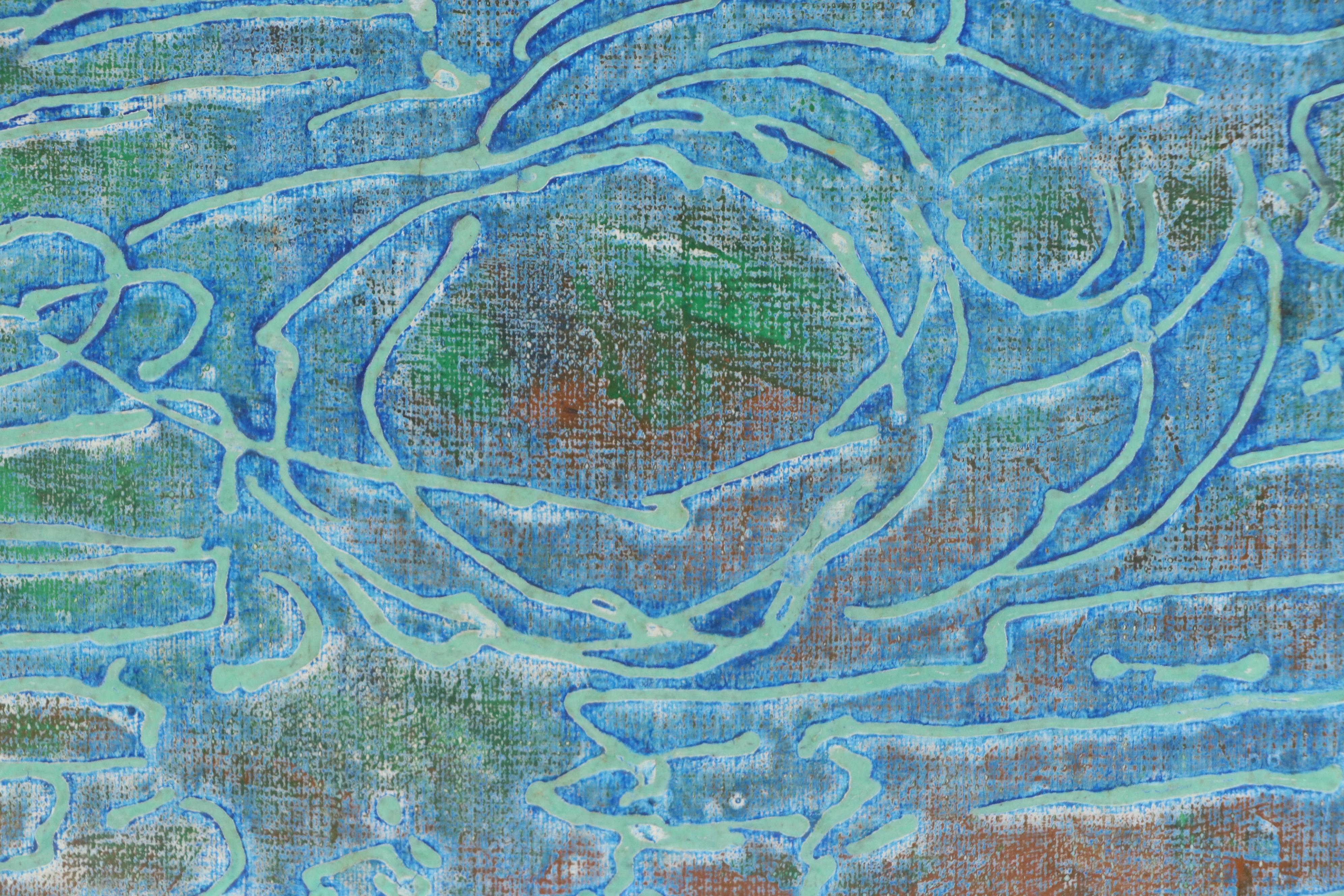 Charles Seliger Abstract Oil and Acrylic Painting "Vapor," 1969