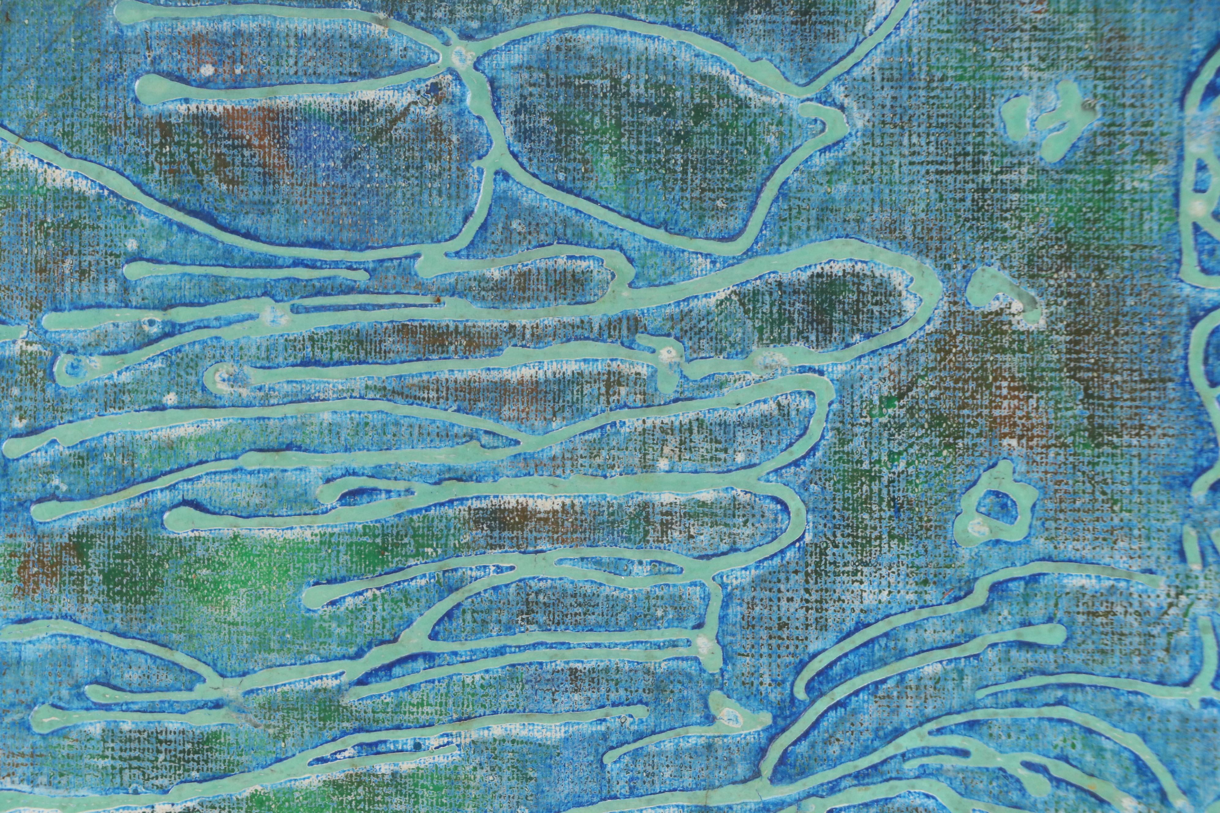 Charles Seliger Abstract Oil and Acrylic Painting "Vapor," 1969