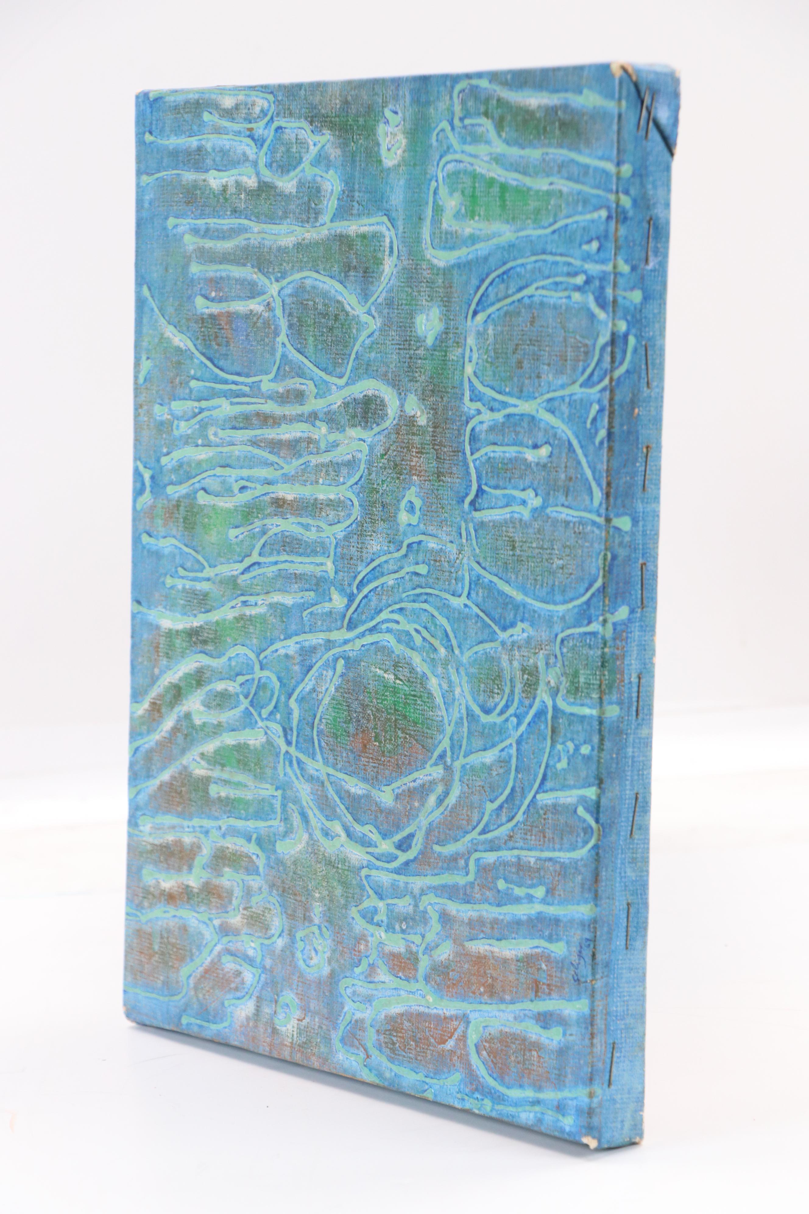 Charles Seliger Abstract Oil and Acrylic Painting "Vapor," 1969