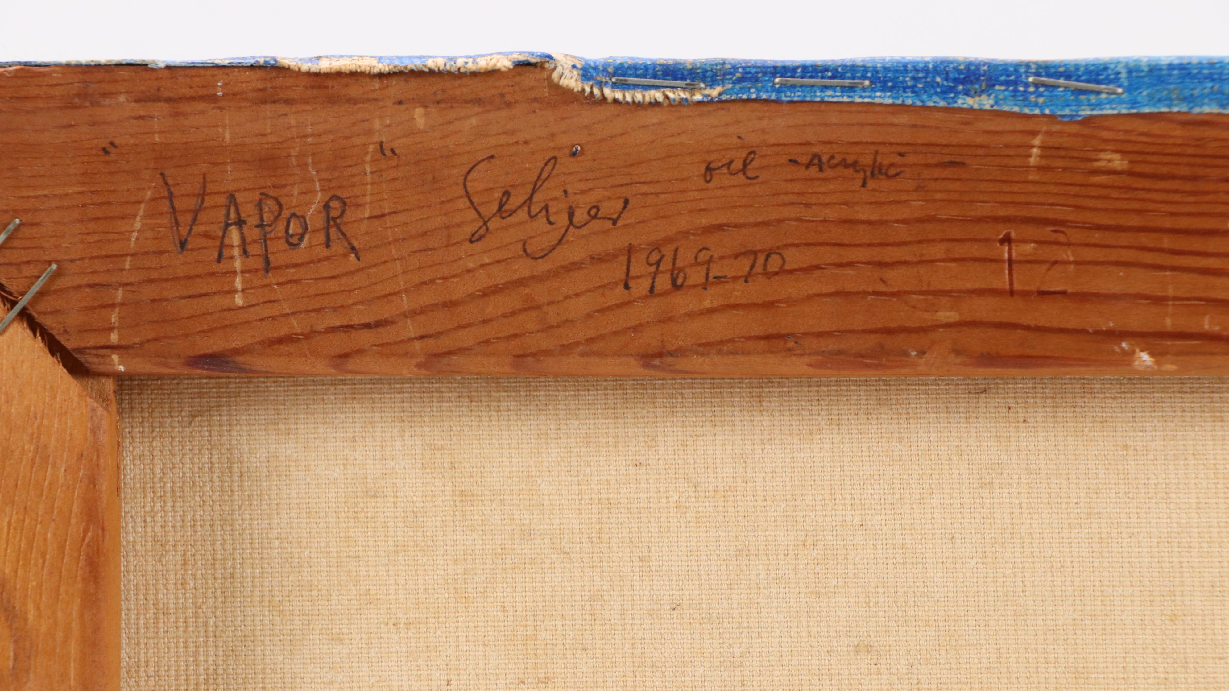 Charles Seliger Abstract Oil and Acrylic Painting "Vapor," 1969