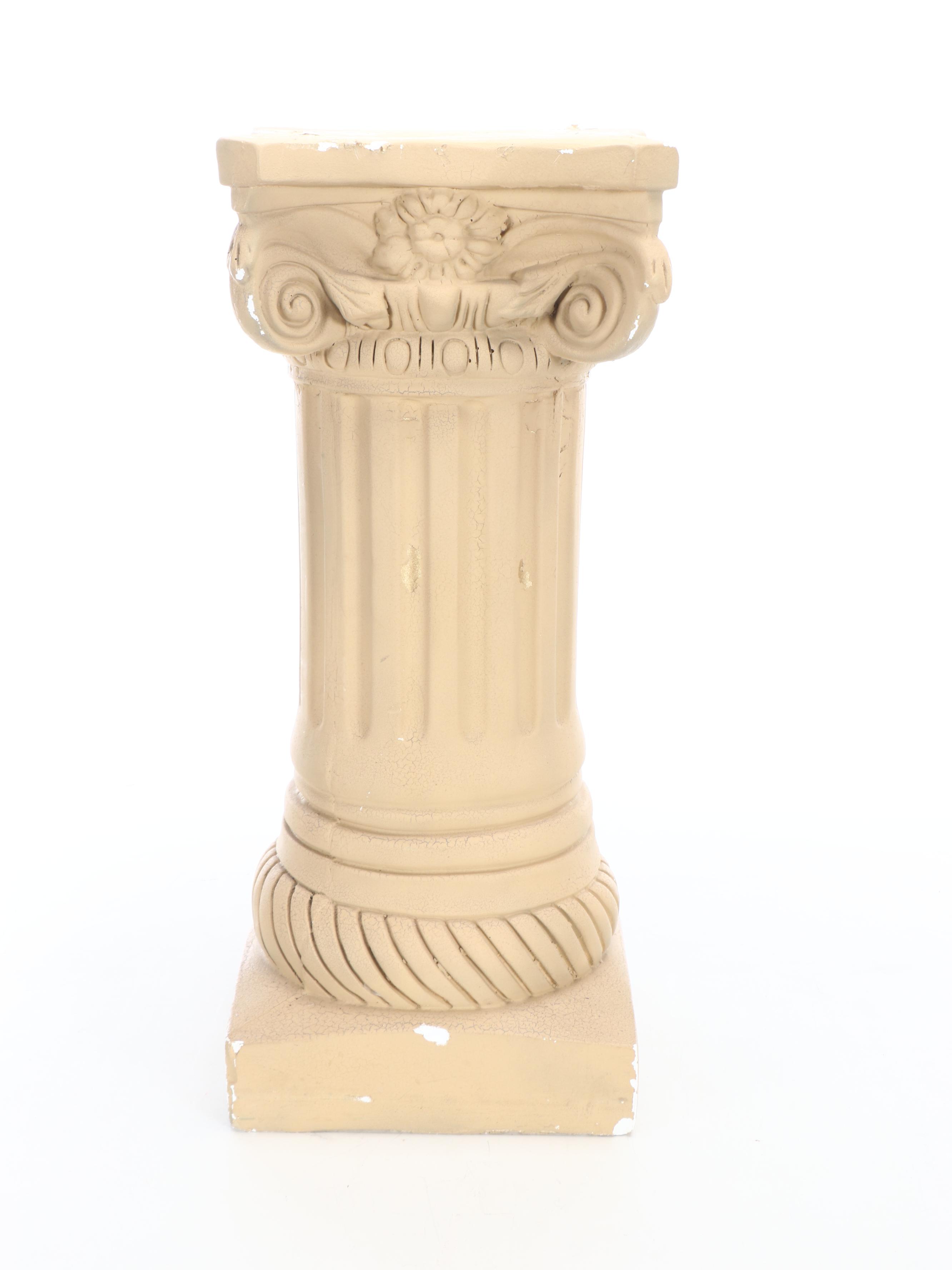 Brookfield Co. Bust with Chalkware Pedestal