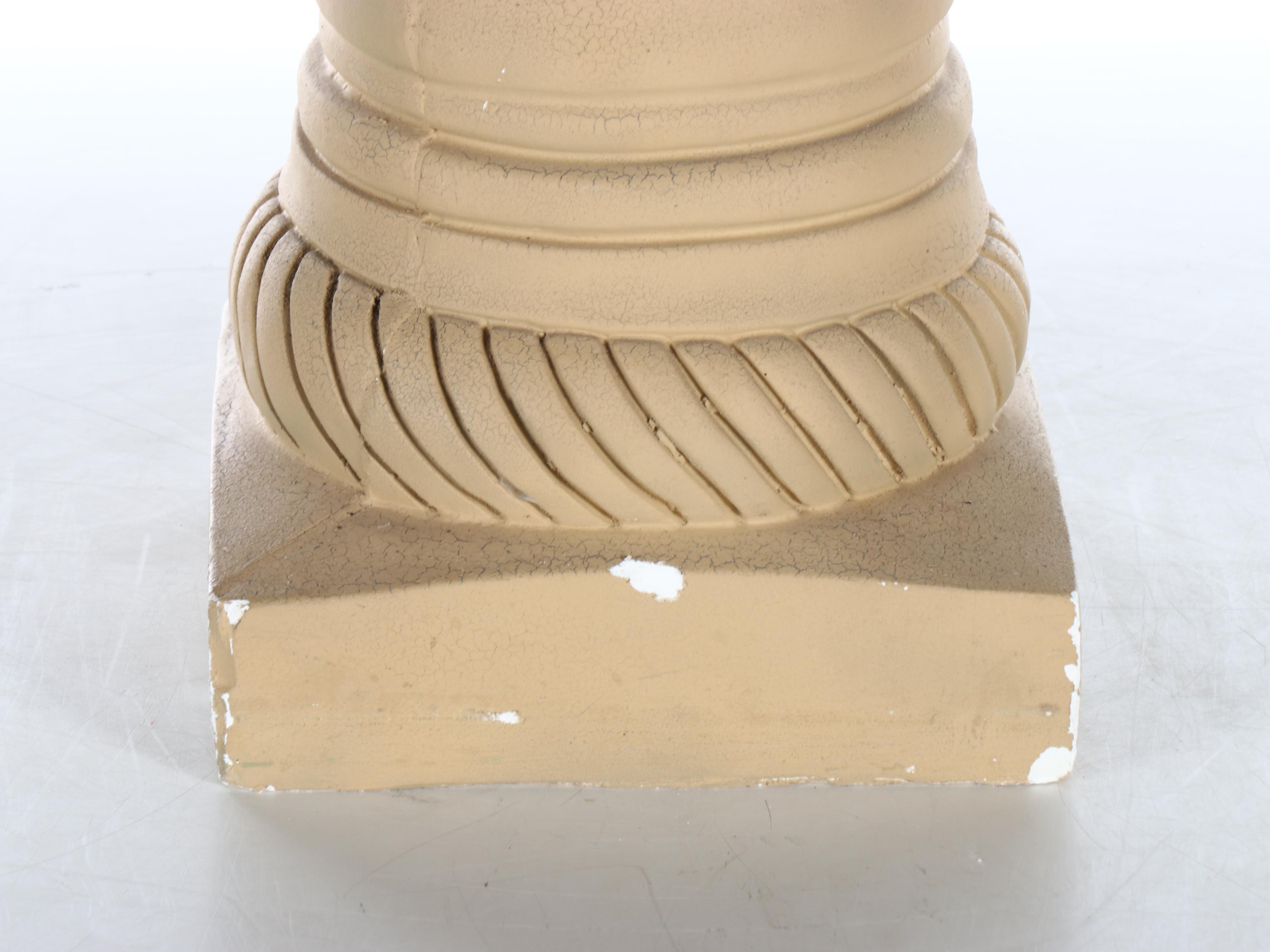 Brookfield Co. Bust with Chalkware Pedestal