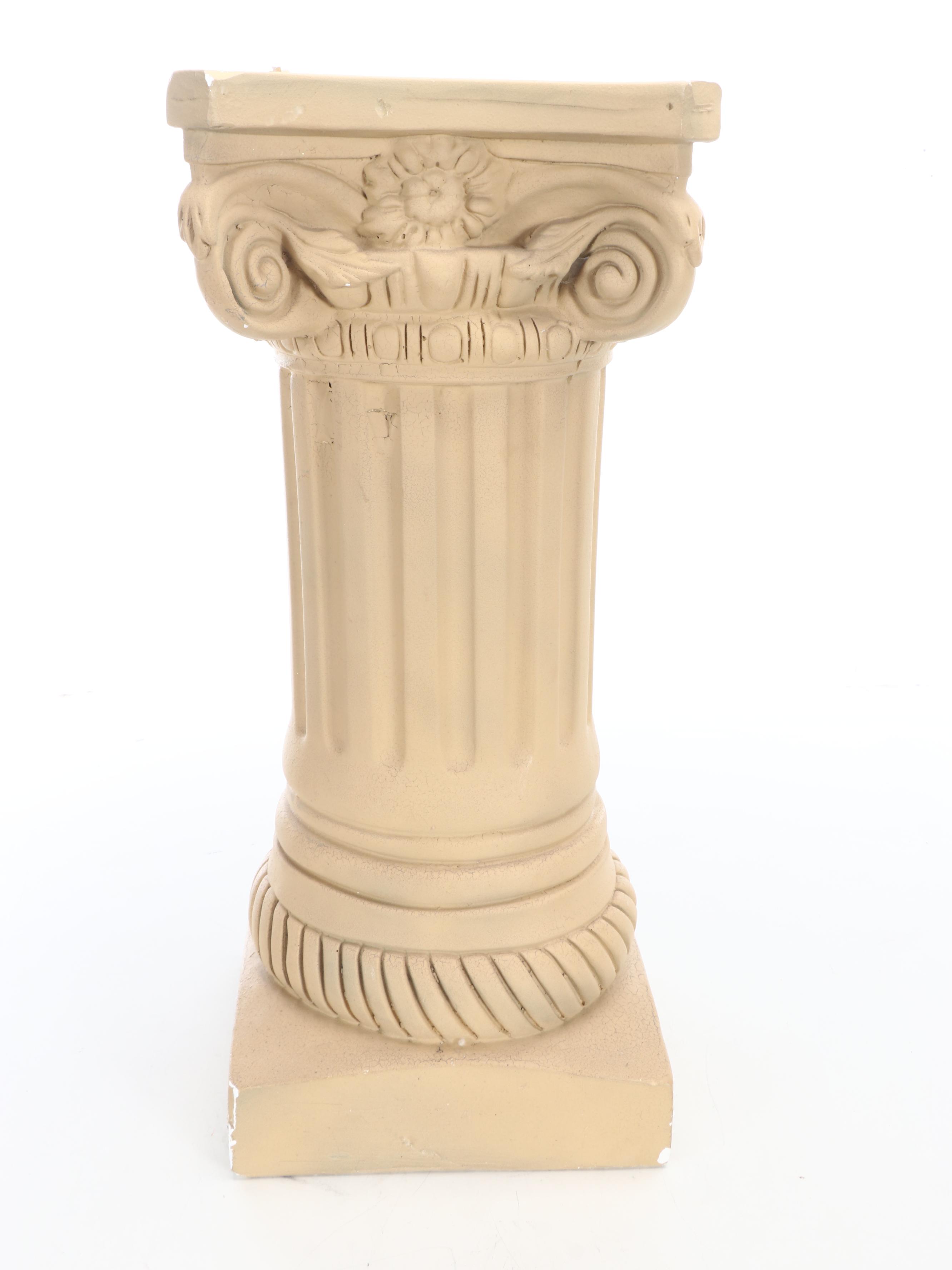 Brookfield Co. Bust with Chalkware Pedestal
