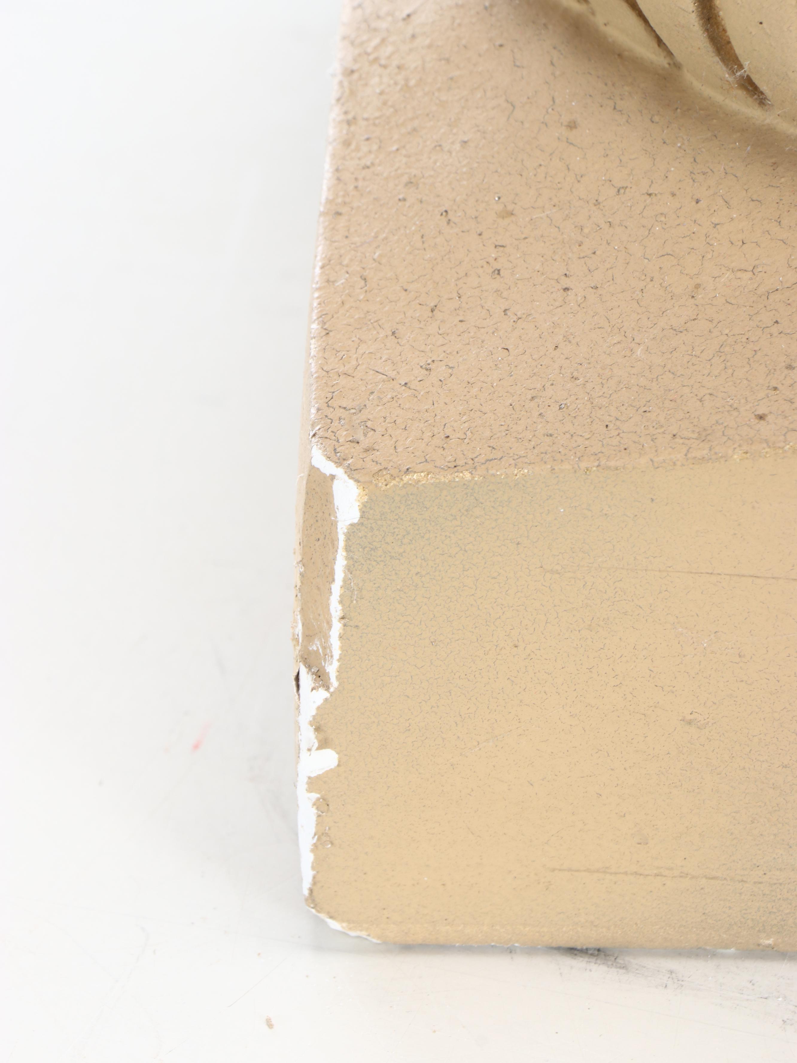 Brookfield Co. Bust with Chalkware Pedestal