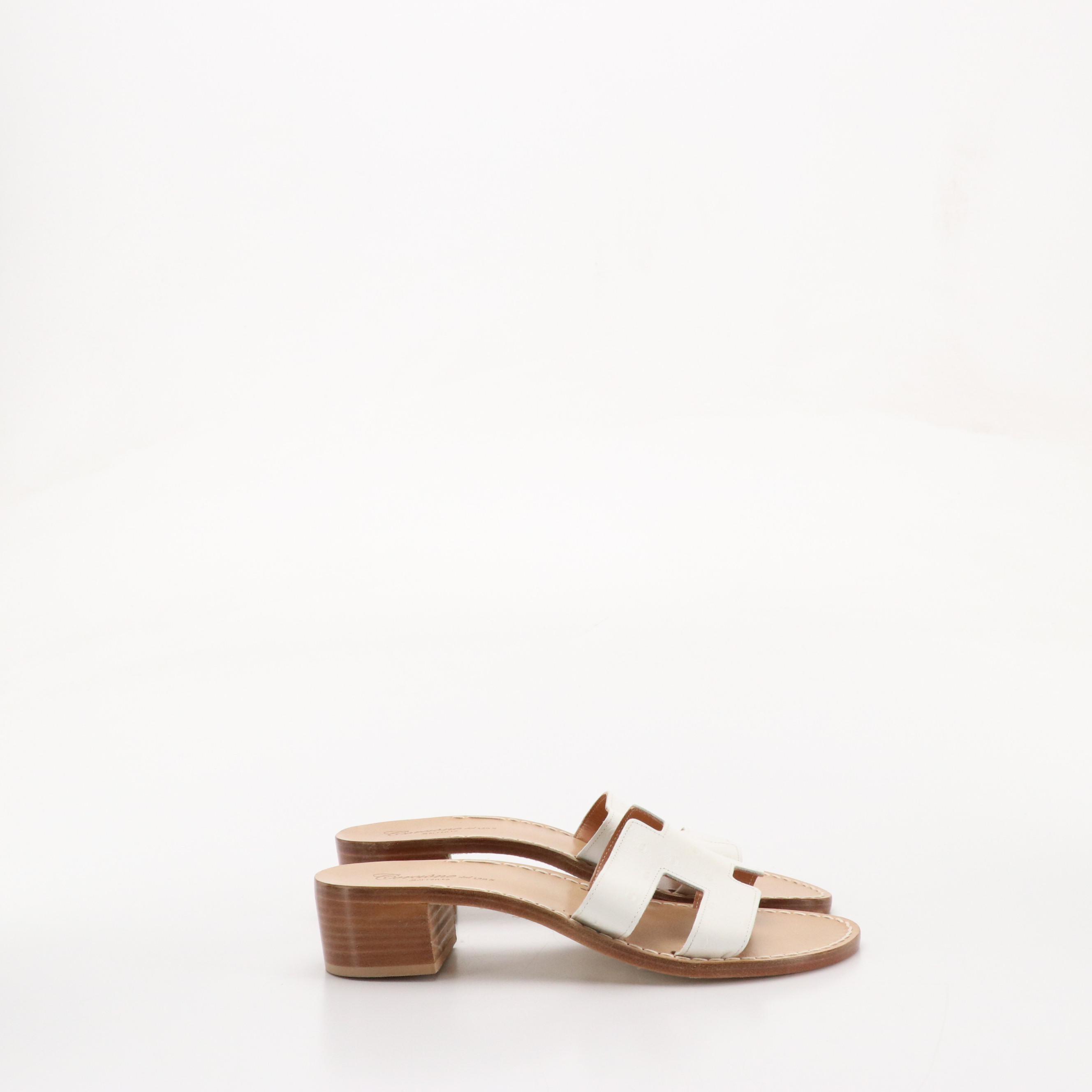 Salvatore Ferragamo Black Patent Leather Sandal, Corcione Ostrich Leather Sandal