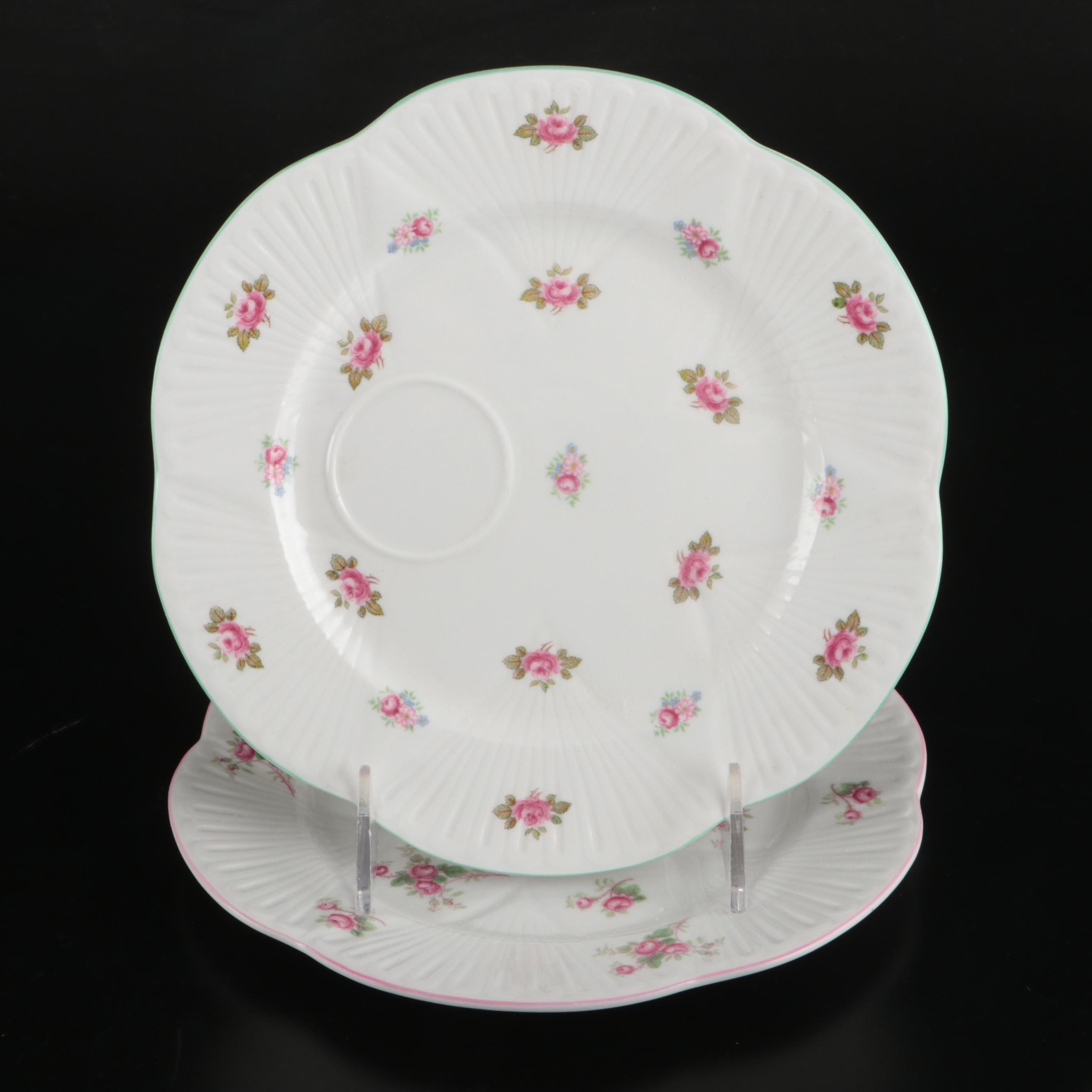 Schumann "Wild Rose" and Shelly Snack Plates and Tableware